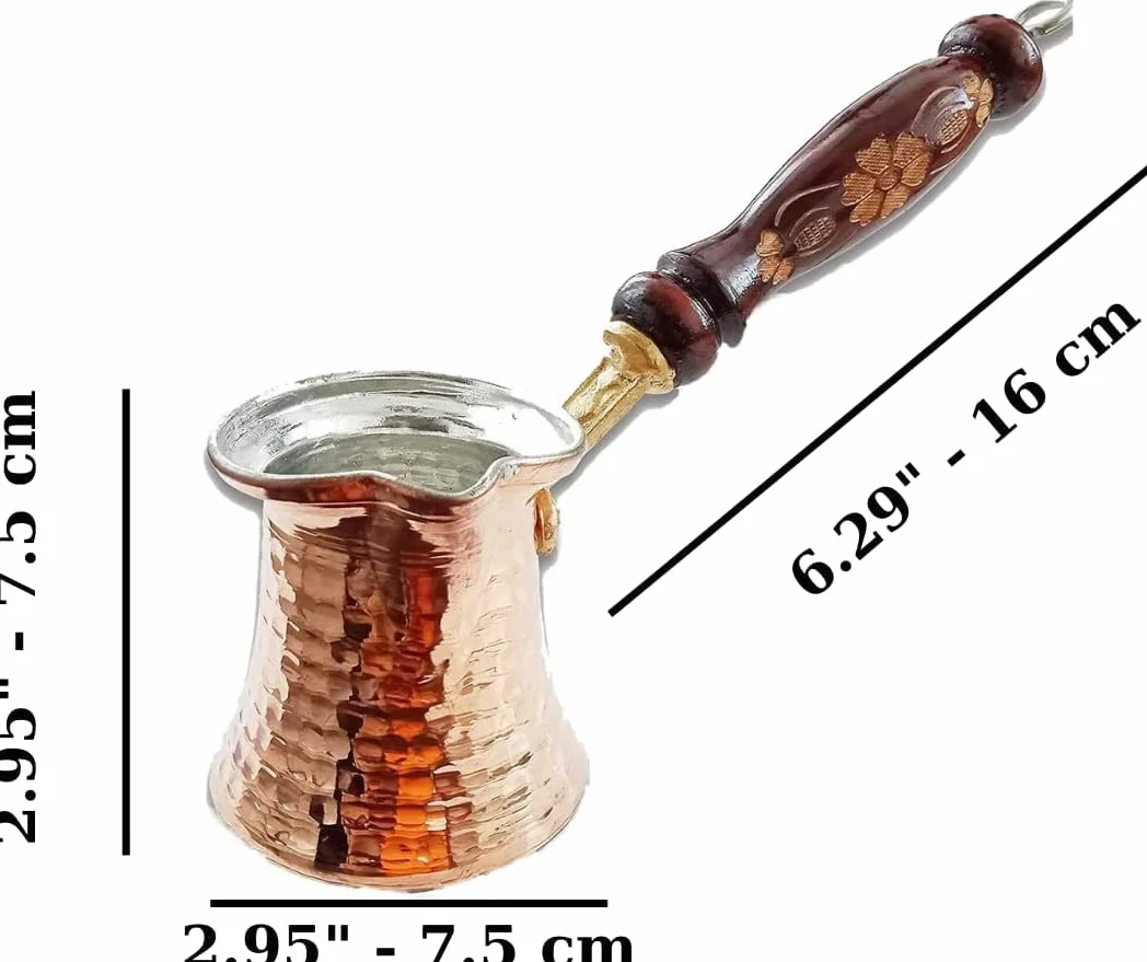 Generisch Dzbanek do kawy po turecku, 180,0 ml, miedziany, nowoczesny, okrągły, dla 2 osób