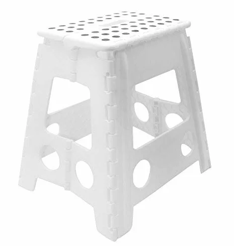 ZOLLNER Stołek Taboret Składany Schodkowy Kuchenny Łazienkowy 39 cm Biały