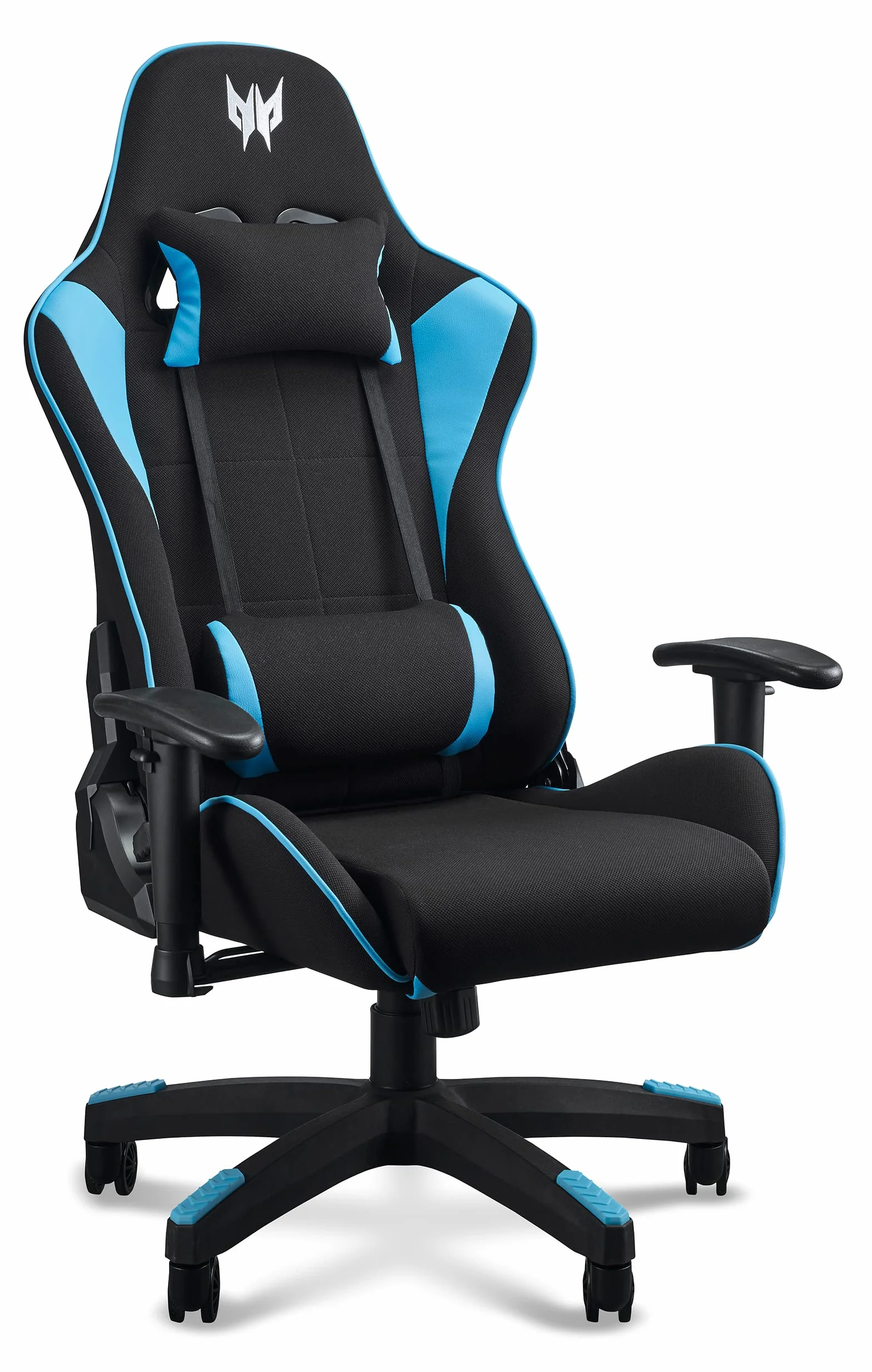 Acer Predator Rift Lite fotel gamingowy PGC110 (podłokietniki 2D, regulacja wysokości, odchylane oparcie, podparcie lędźwiowe, maksymalna nośność 120 kg, skóra PCW, czarny)