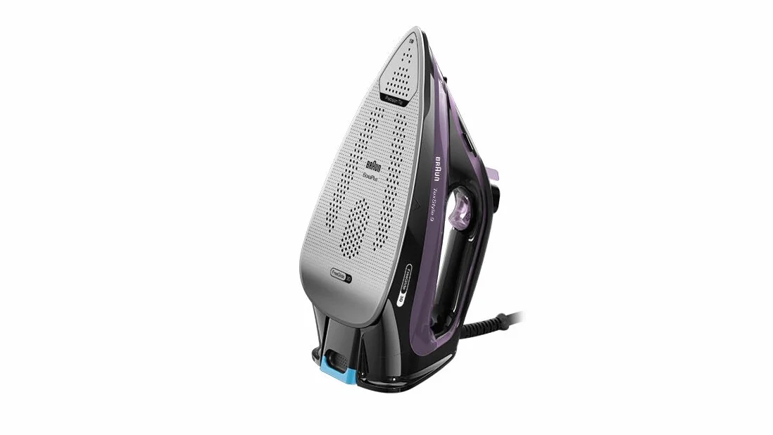 Braun TexStyle 9 SI9661VI żelazko parowe z technologią FreeGlide 3D, żelazko pionowe, funkcja zapobiegająca kapaniu, zbiornik 330 ml, 260 g/min, 3200 W, fioletowy