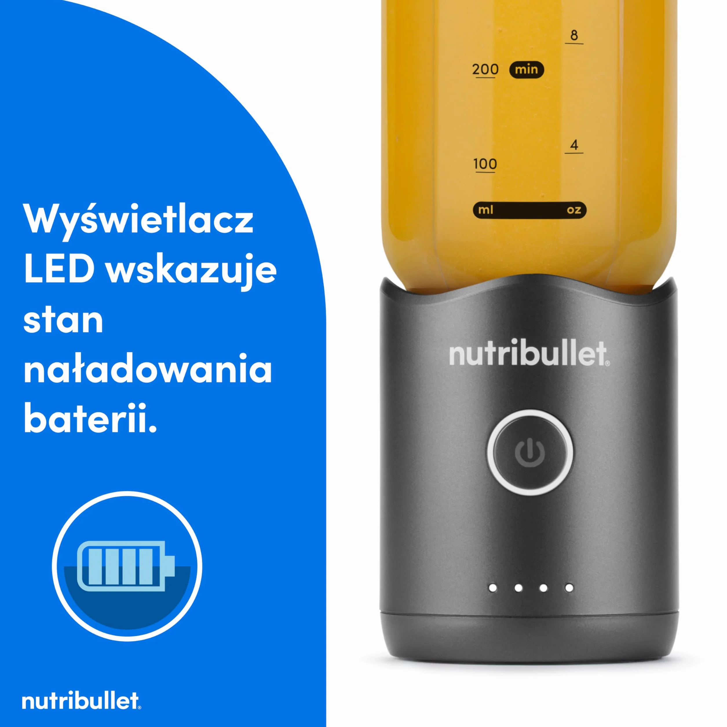 nutribullet Flex 590 ml - Przenośny mikser do smoothie z pokrywką z ustnikiem i uchwytem, siekacz, kruszarka do lodu i mrożonych owoców, USB-C, kubek wolny od BPA, łatwy do czyszczenia, szary
