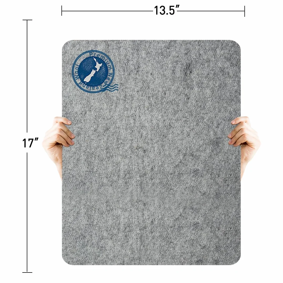 MOHOM 43 cm x 34 cm wełniana mata prasująca 100% nowozelandzka filcowana wełna mata do prasowania podkładka koc do pikowania, szycia, pikowania i pojęć