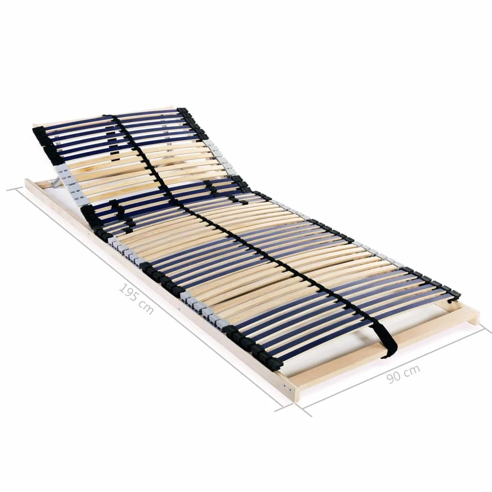 vidaXL Stelaż do łóżka z 42 listwami, 7 stref, 90 x 200 cm