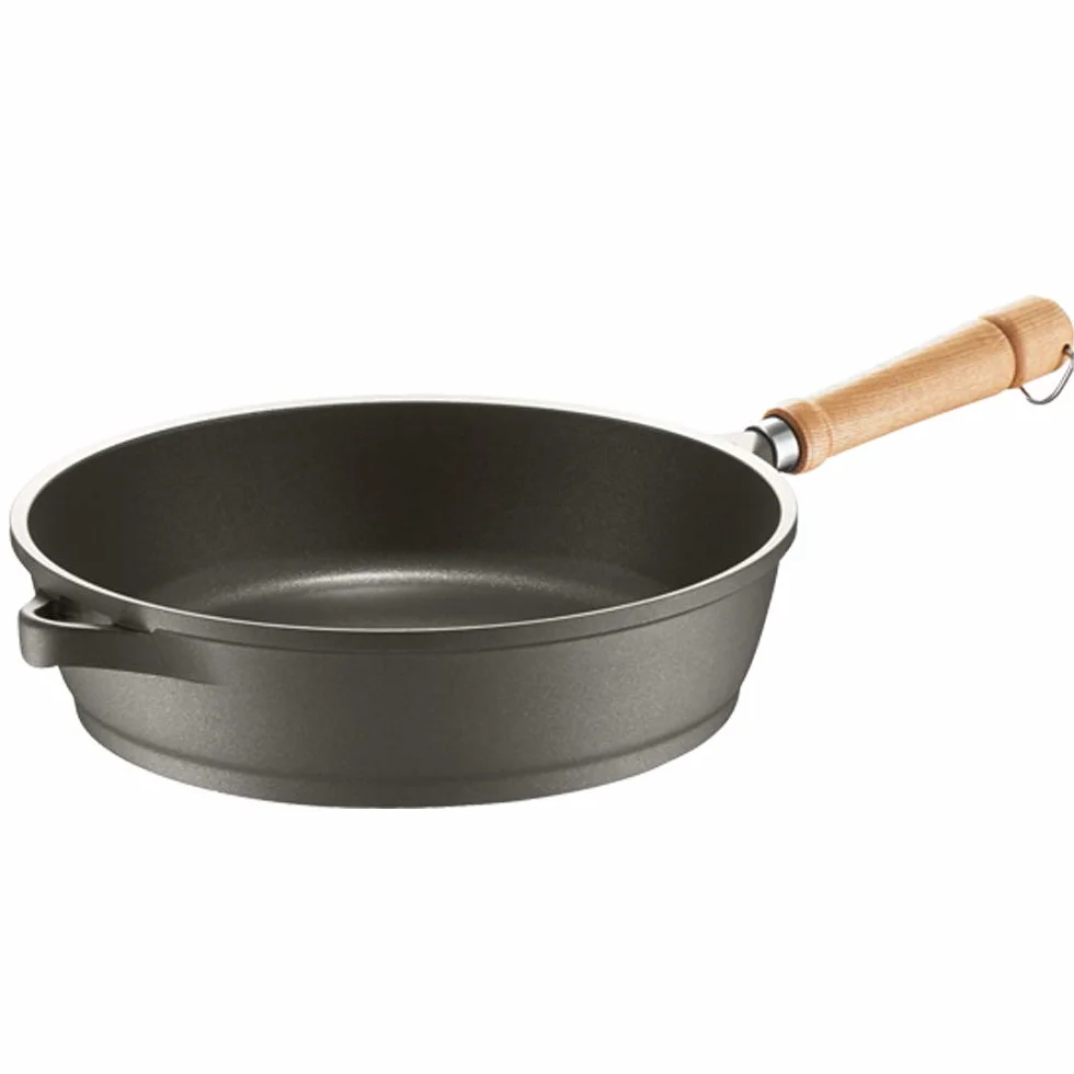 Berndes Patelnia do duszenia Bonanza 24 cm, indukcyjna, wysoka krawędź, patelnia z 3-warstwową powłoką zapobiegającą przywieraniu, wytrzymały odlew aluminiowy, powłoka zapobiegająca przywieraniu