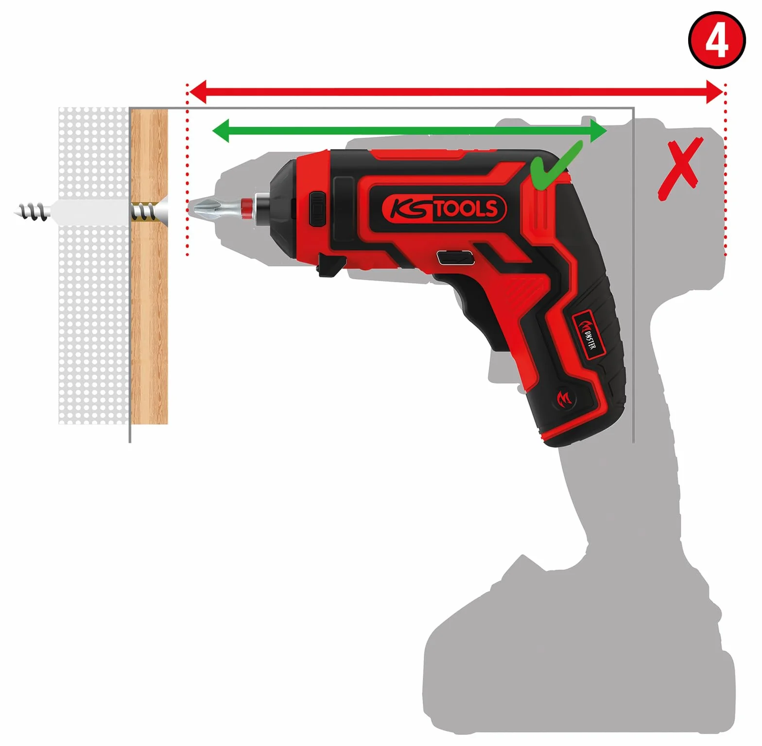 KS Tools 515.6699 kalendarz adwentowy z mini eMONSTER zestaw wkrętarek akumulatorowych 31-częściowy