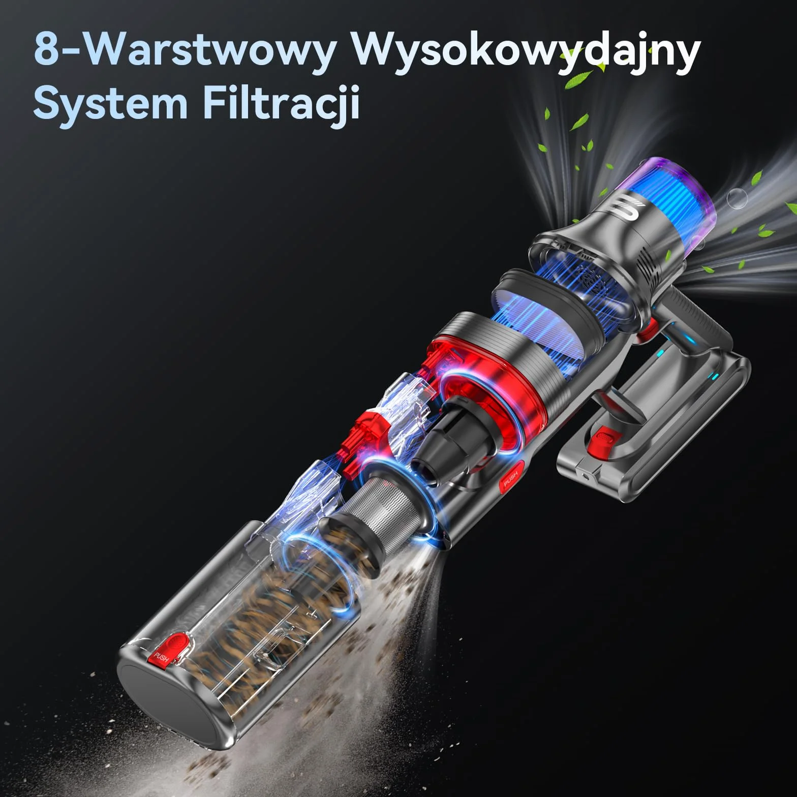 V15 Pro Max Bezprzewodowy Odkurzacz w Sztyfcie, Odkurzacz 58kpa, 600w, Czas Pracy 80 Minut i Wymienny Akumulator, Odkurzacze Pionowe do SierśCi ZwierząT, DywanóW, PodłóG Samochodowych
