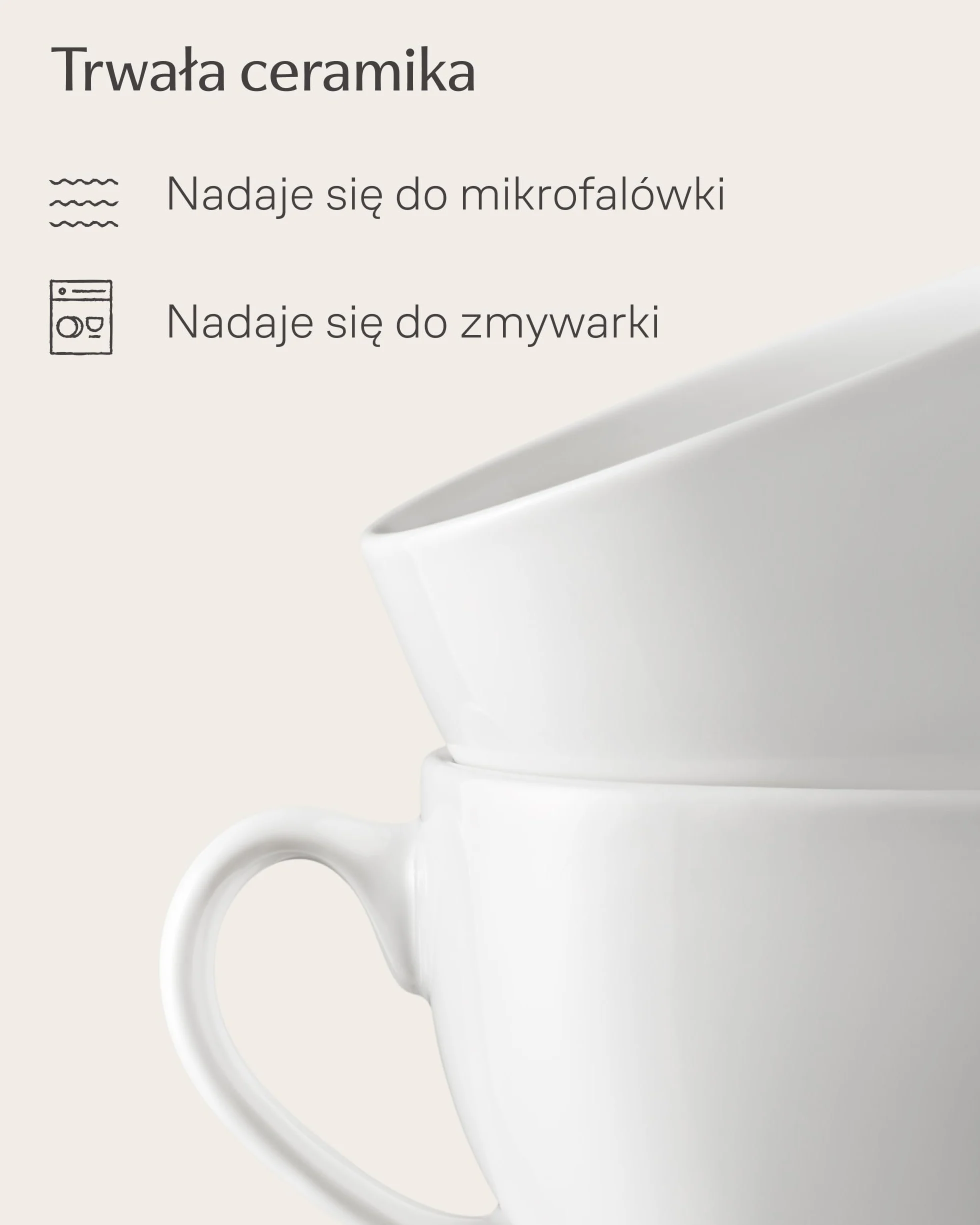 Zestaw Filiżanek Cappuccino 6 Sztuk Białe Ceramiczne 180ml