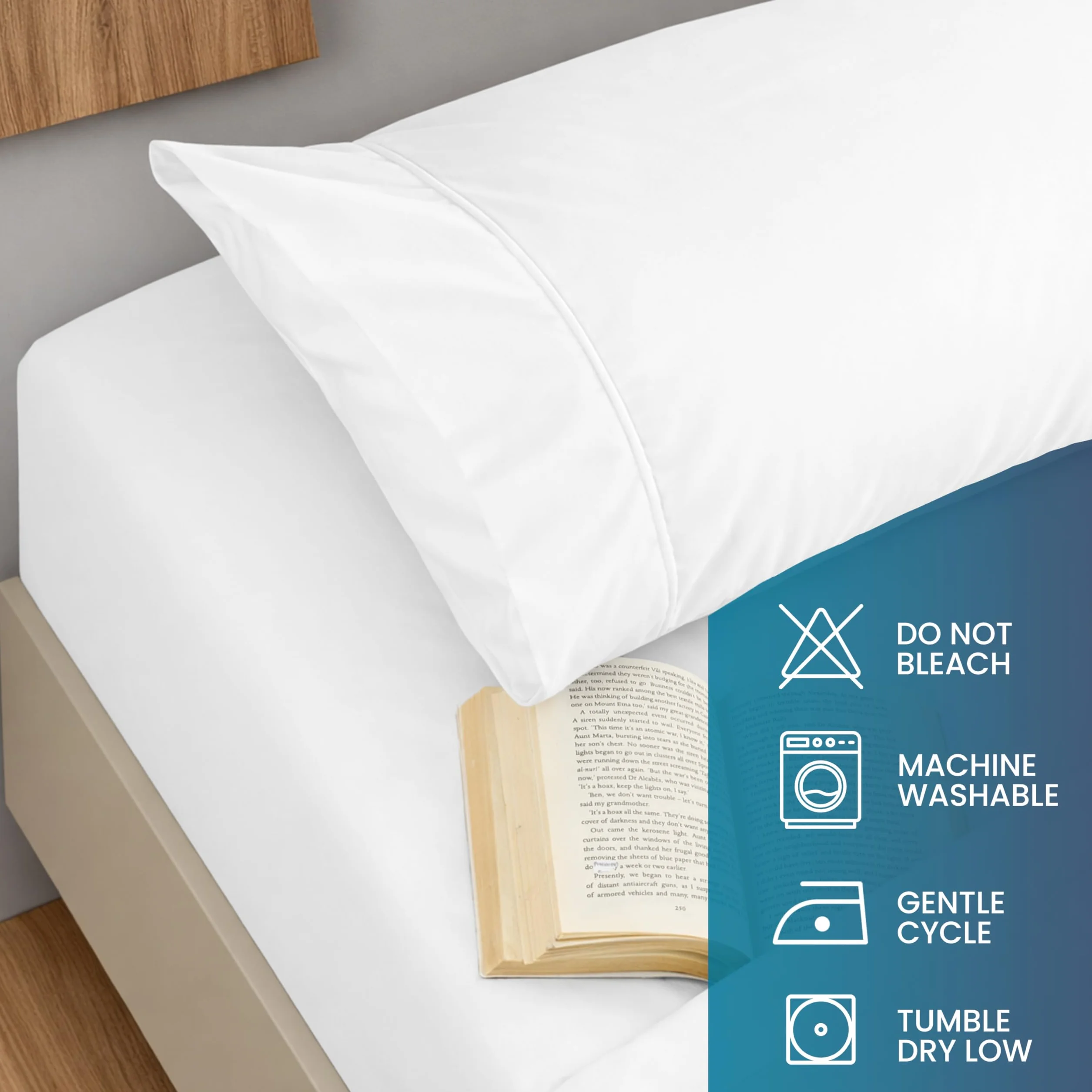 Utopia Bedding Zestaw pościeli na łóżko queen size, szczotkowana mikrofibra, miękkie prześcieradła na łóżko typu queen-size, luksusowe prześcieradła z gumką, płaskie prześcieradło i 2 poszewki na