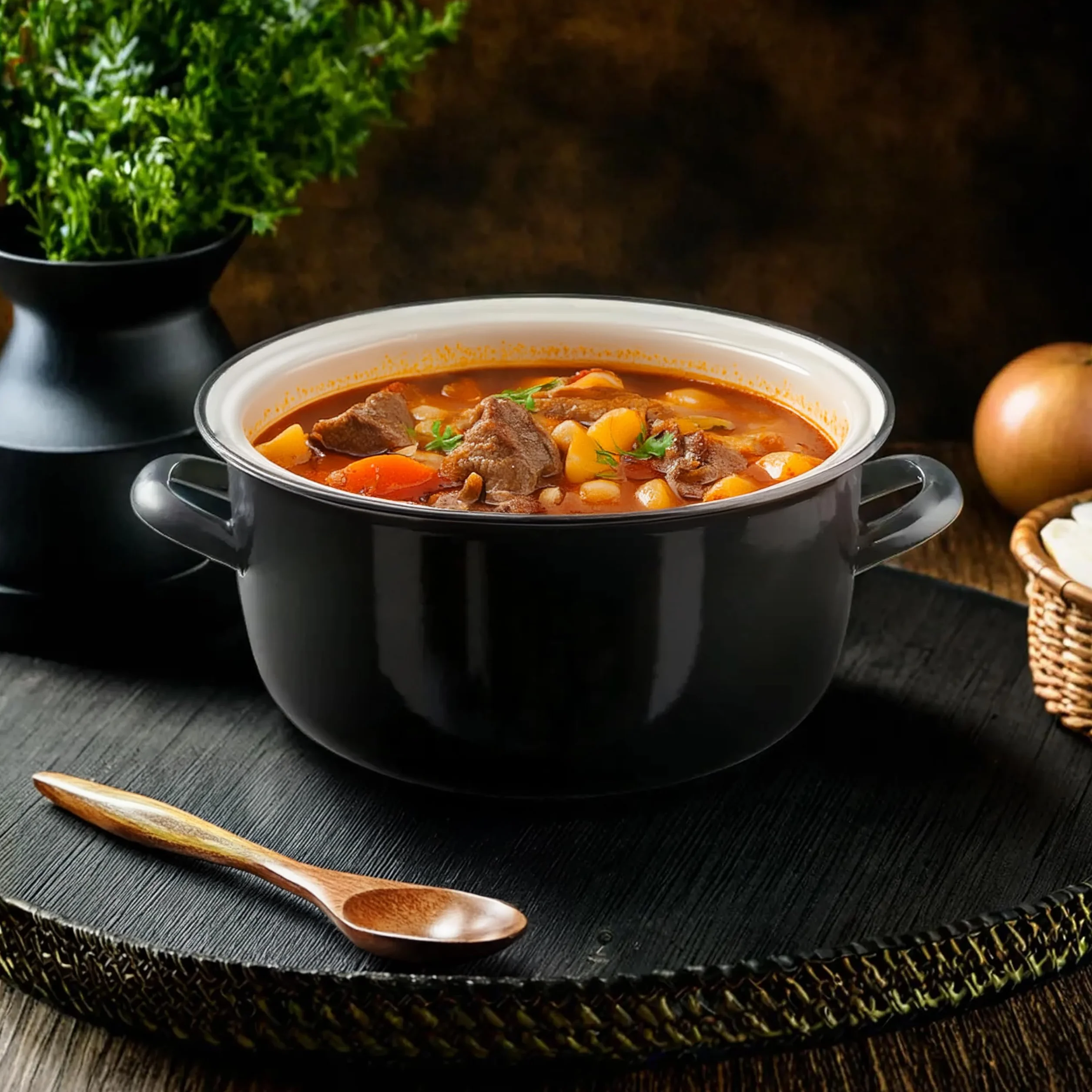 Premier Housewares 102102 5 l frytkownica emaliowana patelnia do frytkownicy szklana pokrywa głęboka patelnia czarna kosz mały