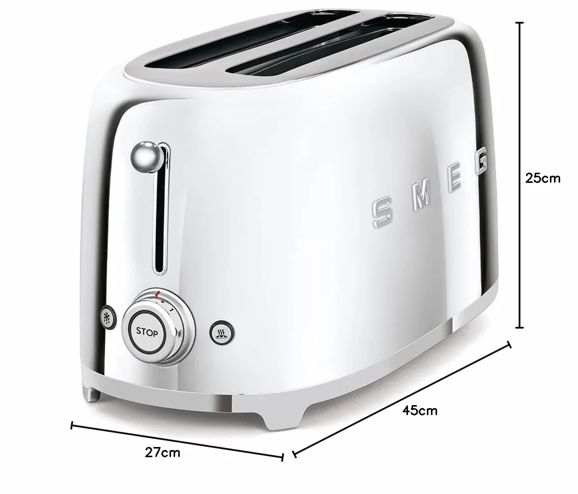 Smeg TSF02SSEU grille-pain 6 4 part(s) 1500 W Chrome