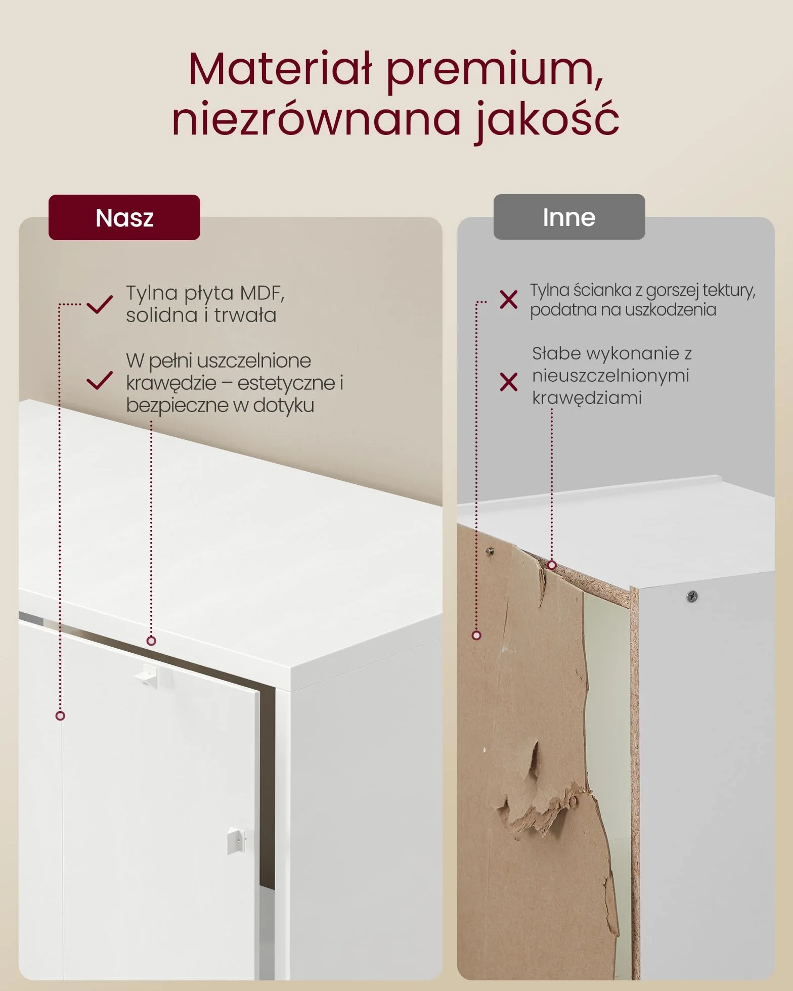 VASAGLE Custos Collection - Regał na książki, 6-poziomowy regał z drzwiami, otwarta szafka do przechowywania, 24 x 60 x 175 cm, do salonu, biura, jadalni, biała chmura LBC402W01