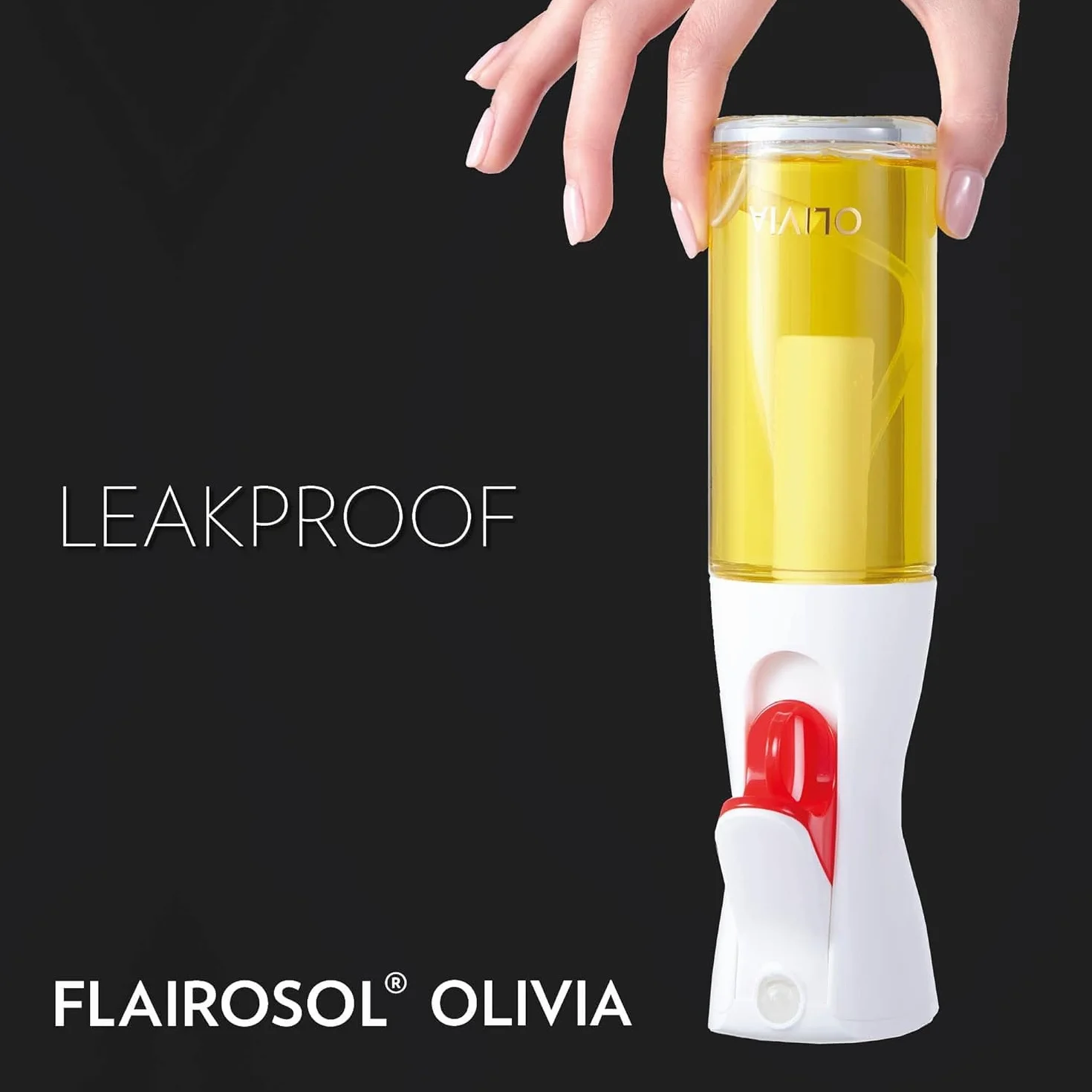 OLIVIA SIGNATURE Opryskiwacz do oleju kuchennego Flairosol, drobną mgiełką, szklana butelka z rozpylaczem
