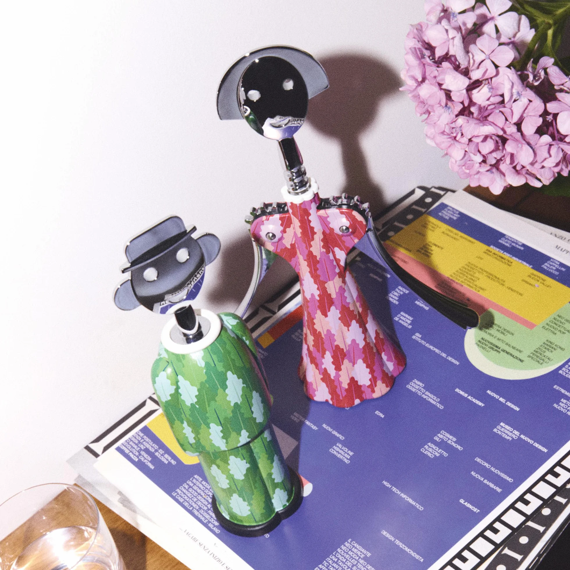 Alessi Anna G Arborea AM01A 7 - Korkociąg Design, AlkiPaper® i chromowany zamak, wielokolorowy
