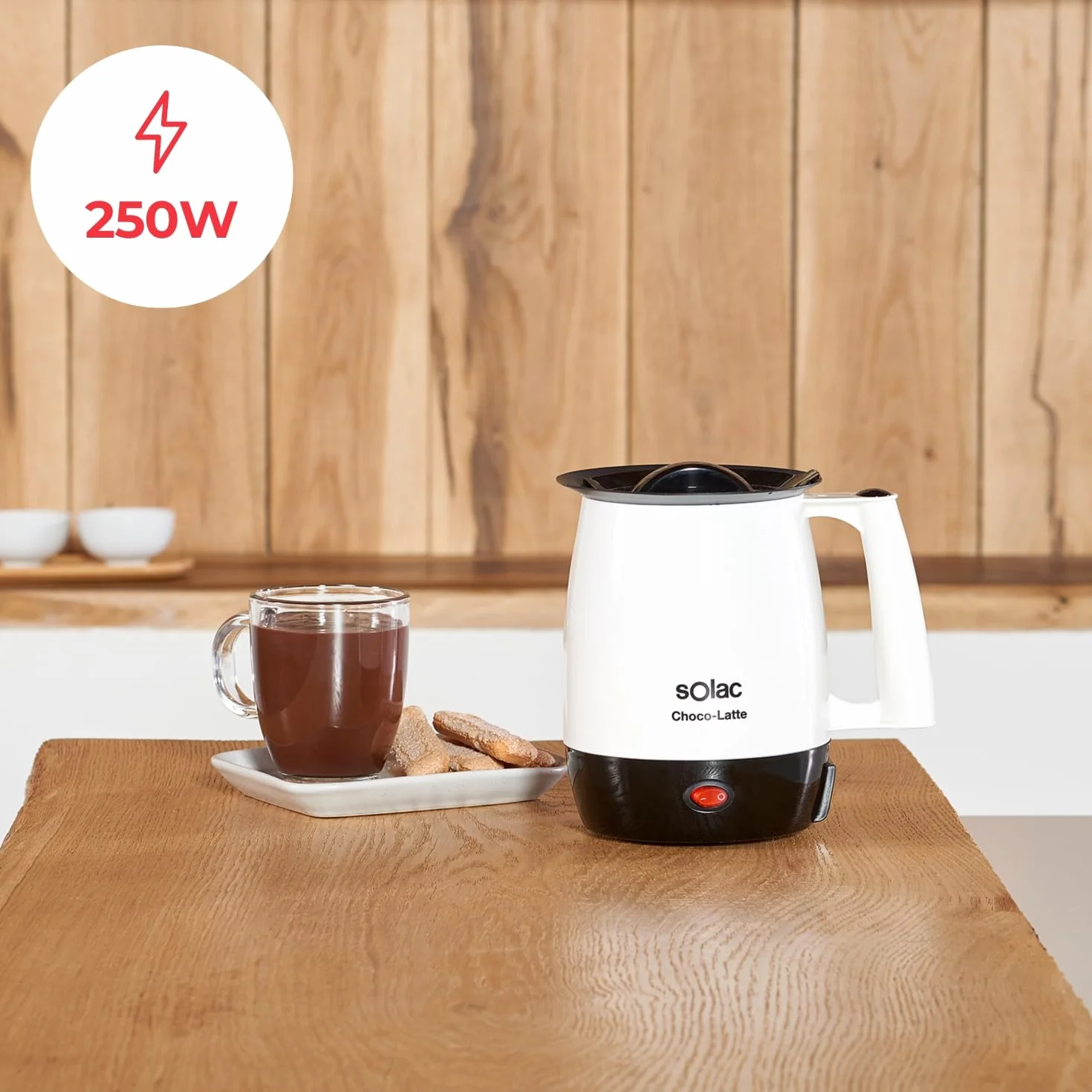 Solac MH9100 Choco Latat podgrzewany mleko, tworzywo sztuczne, biały