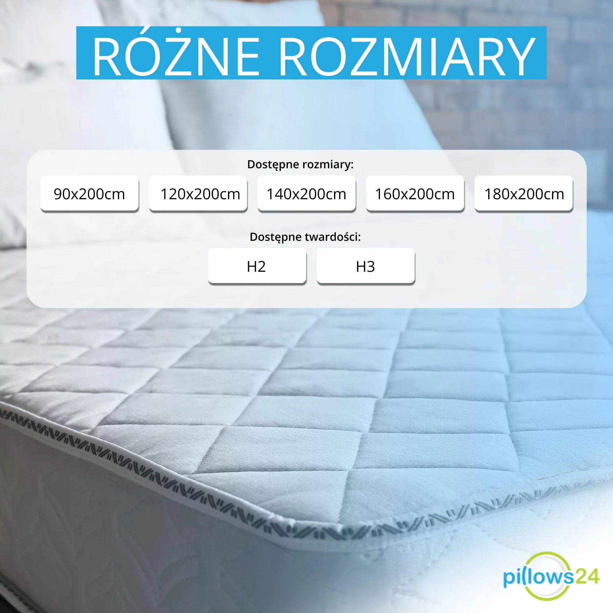 Materac 90x200 H2 | Wysokość 13 cm | Z pianki zimnej | Pokrowiec zdejmowany, można prać do 60°C | Certyfikat OEKO-TEX | Oddychający & hipoalergiczny | Water Foam | Wyprodukowano w Polsce