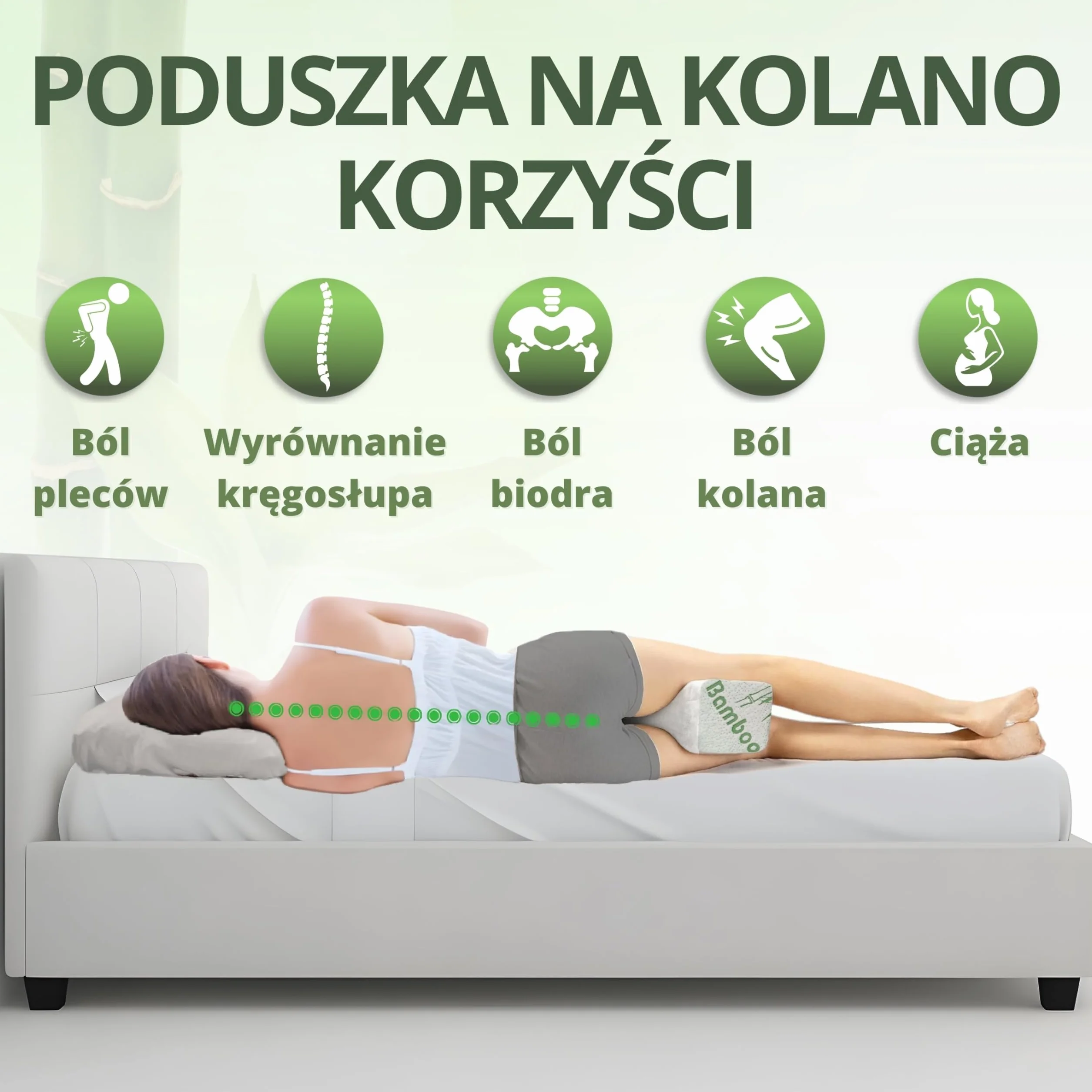 Ortopedyczna poduszka na kolano z pianki pamięciowej łagodząca ból pleców, kolan i bioder