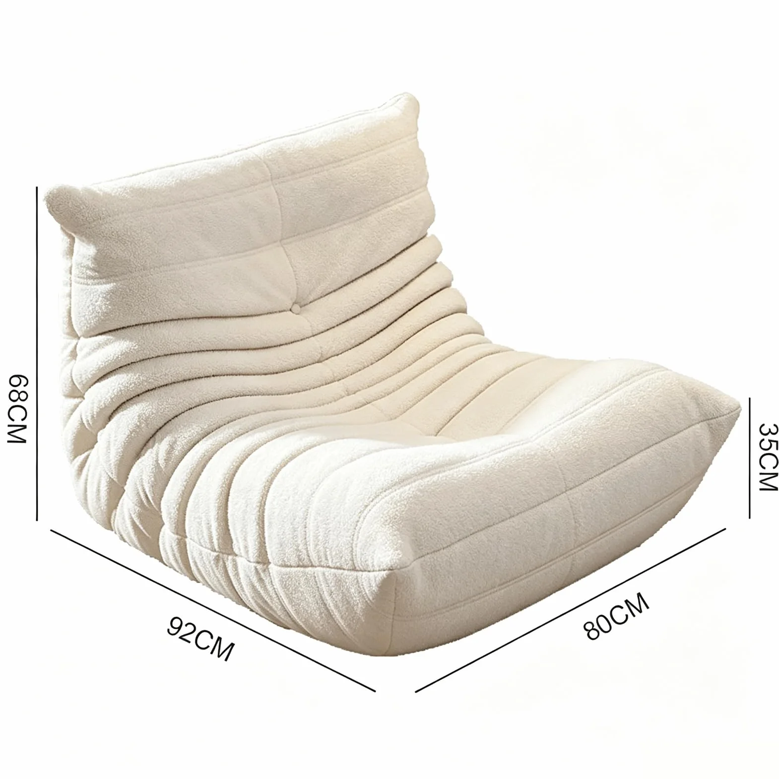 Togo fotel kominkowy, narożne worki do siedzenia, wygodna leniwa sofa podłogowa, fotel wypoczynkowy z pianki o ergonomicznym wzornictwie, do salonu, sypialni, akademika, salonu, biura