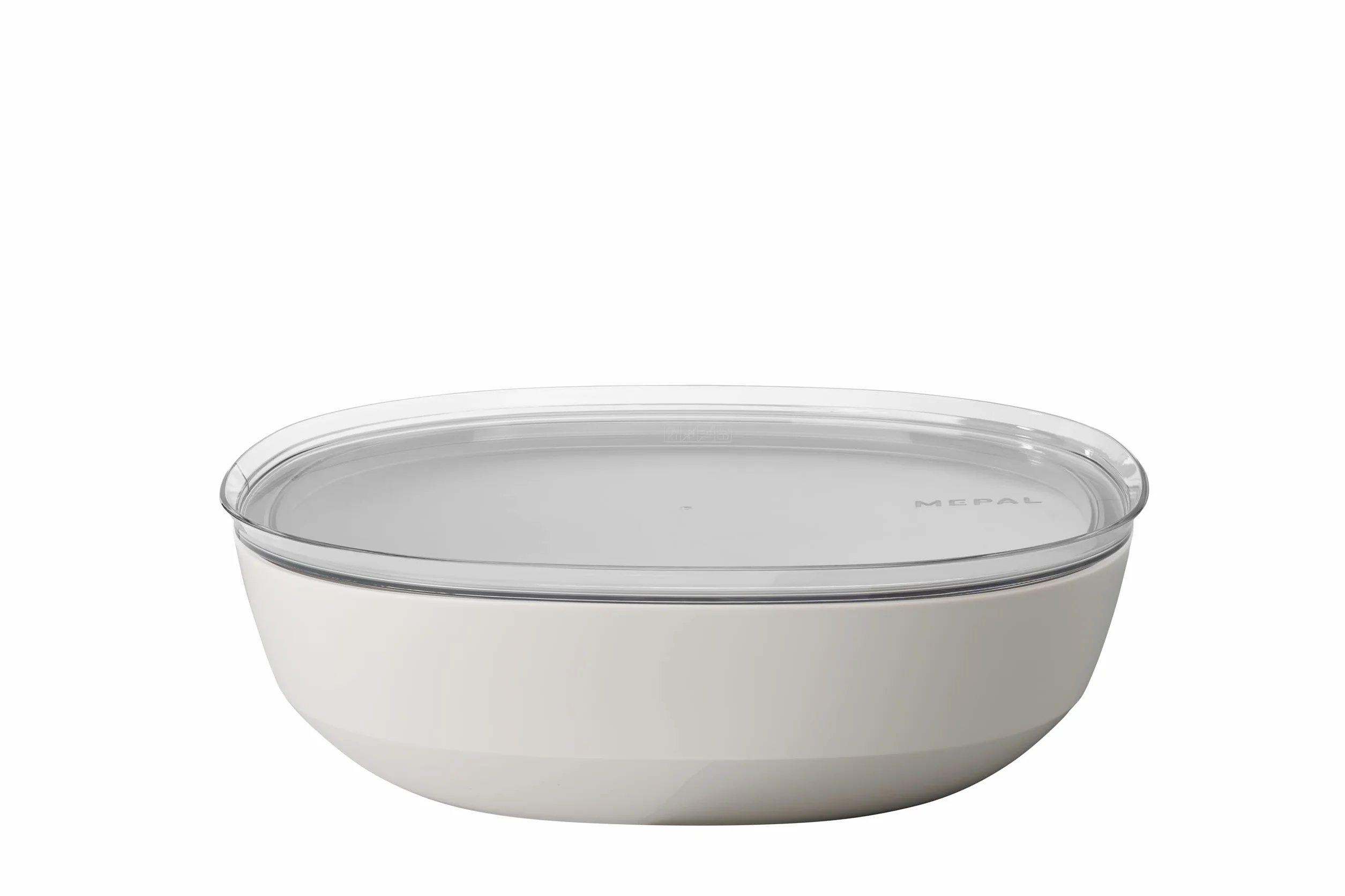 Mepal Miska do Serwowania Silueta, z Pokrywką, Nadaje Sie do Zmywarki i Kuchenki Mikrofalowej, Salaterka, do Tapas, Zastawa Stołowa, 4000 Ml, Biały (Nordic White)