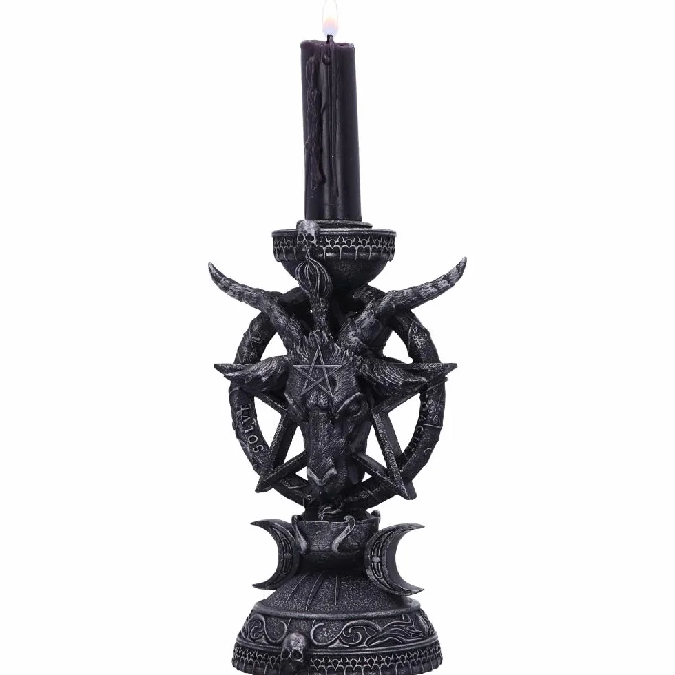 Nemesis Now Świecznik Light of Baphomet 15,5 cm, czarny