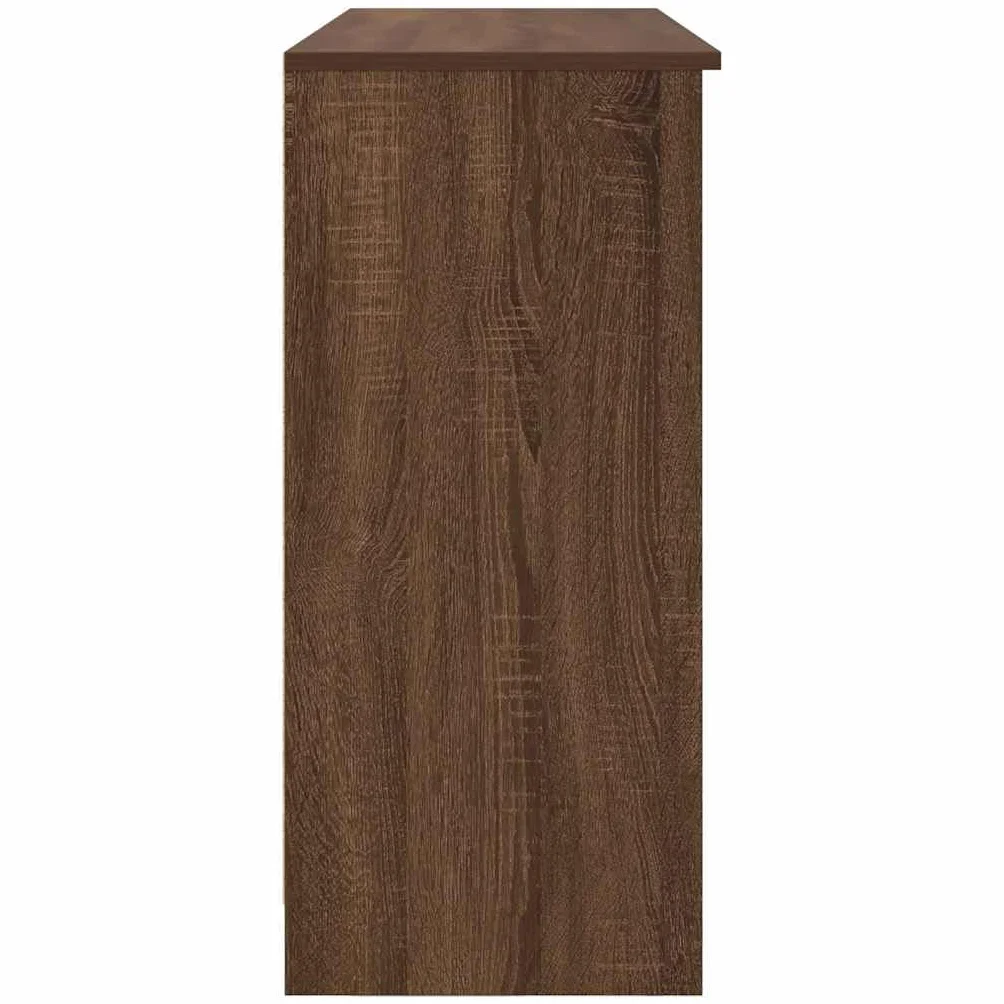 vidaXL Komoda z szufladą Brązowy dąb 101x35x76 cm Drewno klejone, szafka do przechowywania, szafka kredensowa, szafka w przedpokoju, szafka bufetowa