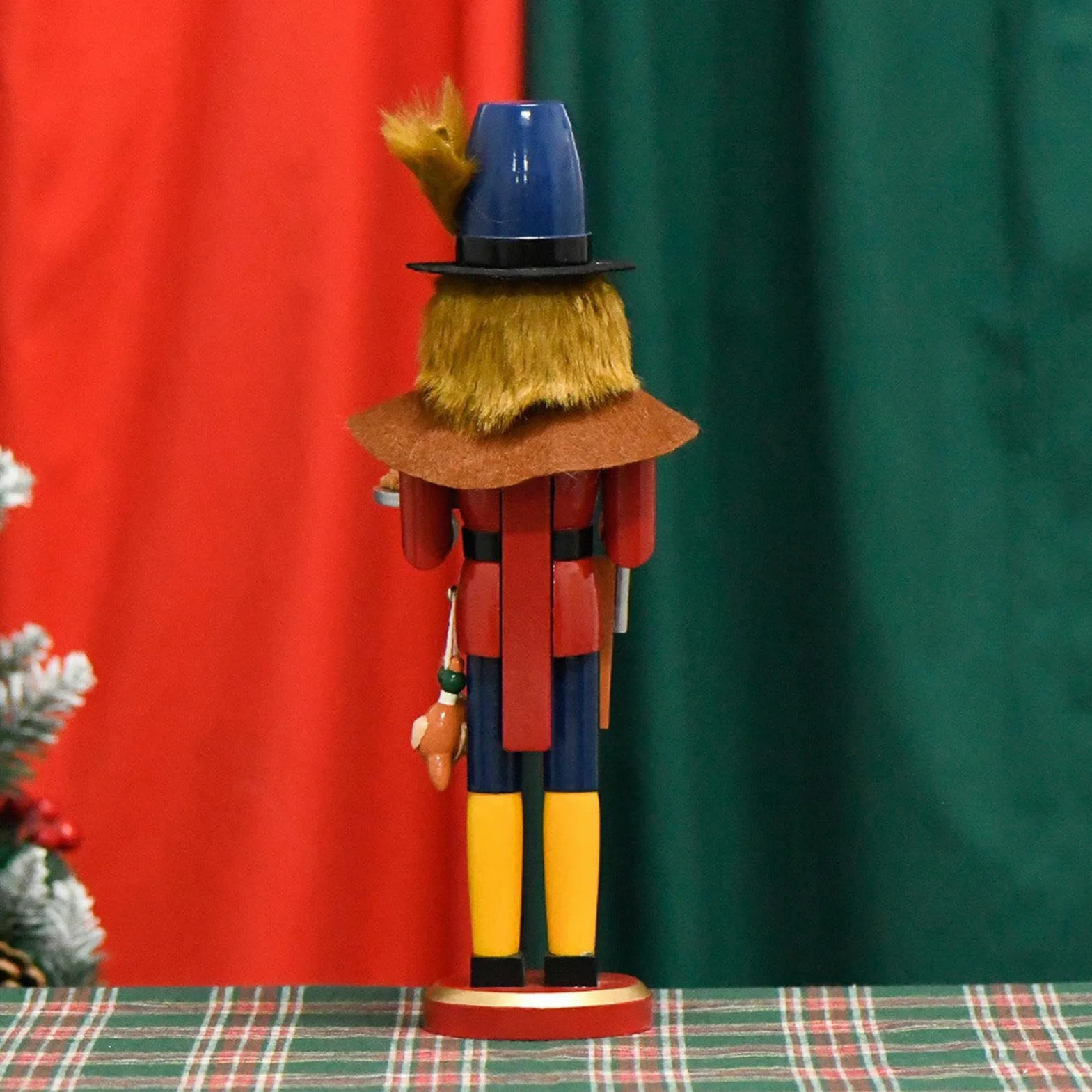 Traditional Wooden Nutcracker, King Nutcracker Figure, Nutcracker Christmas Decor, Nutcracker Ornament, X Mas Nutcracker Model, 15inches Classic Christmas Decoration for Christmas Decorations