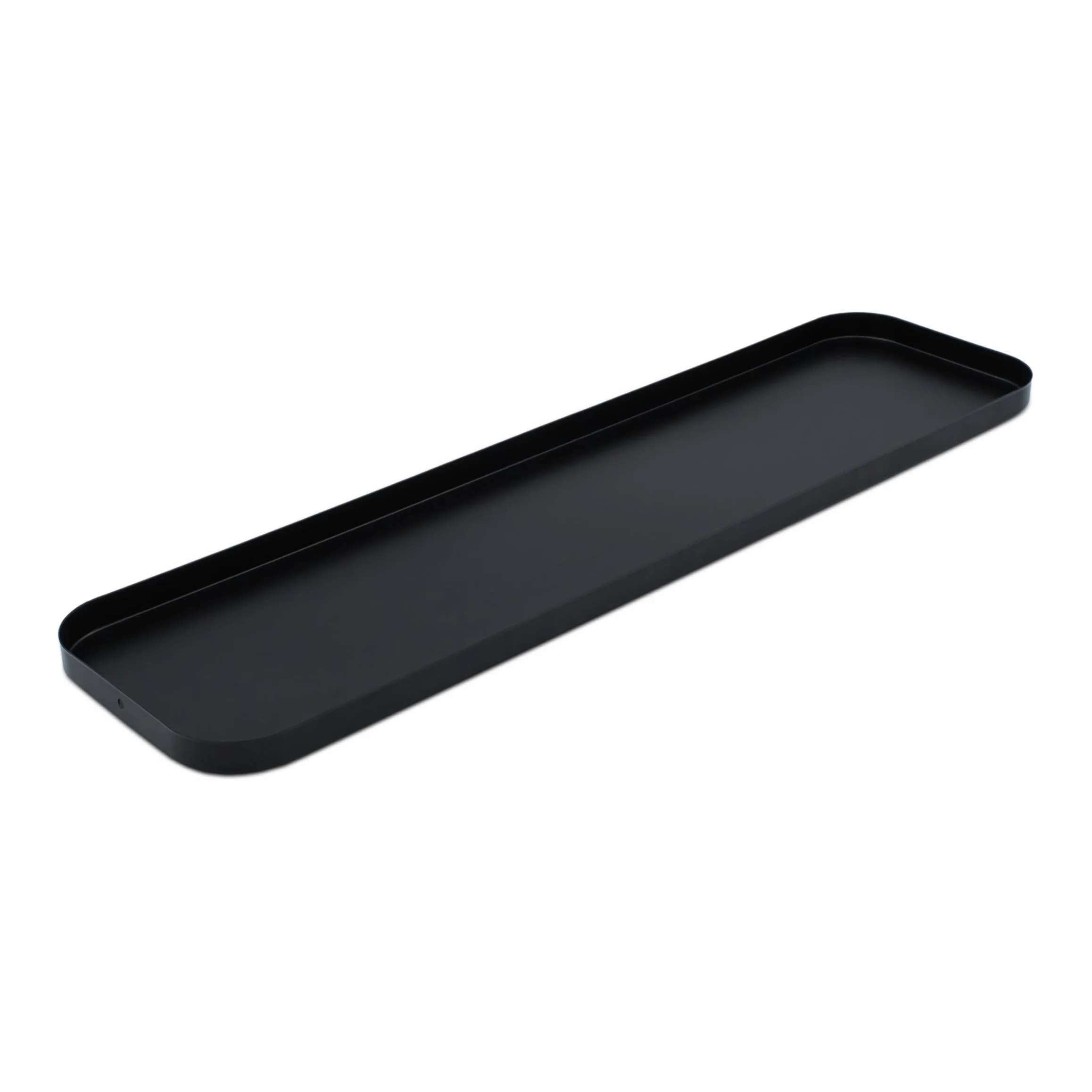 Taca dekoracyjna metalowa czarna 50x13 cm prostokątna