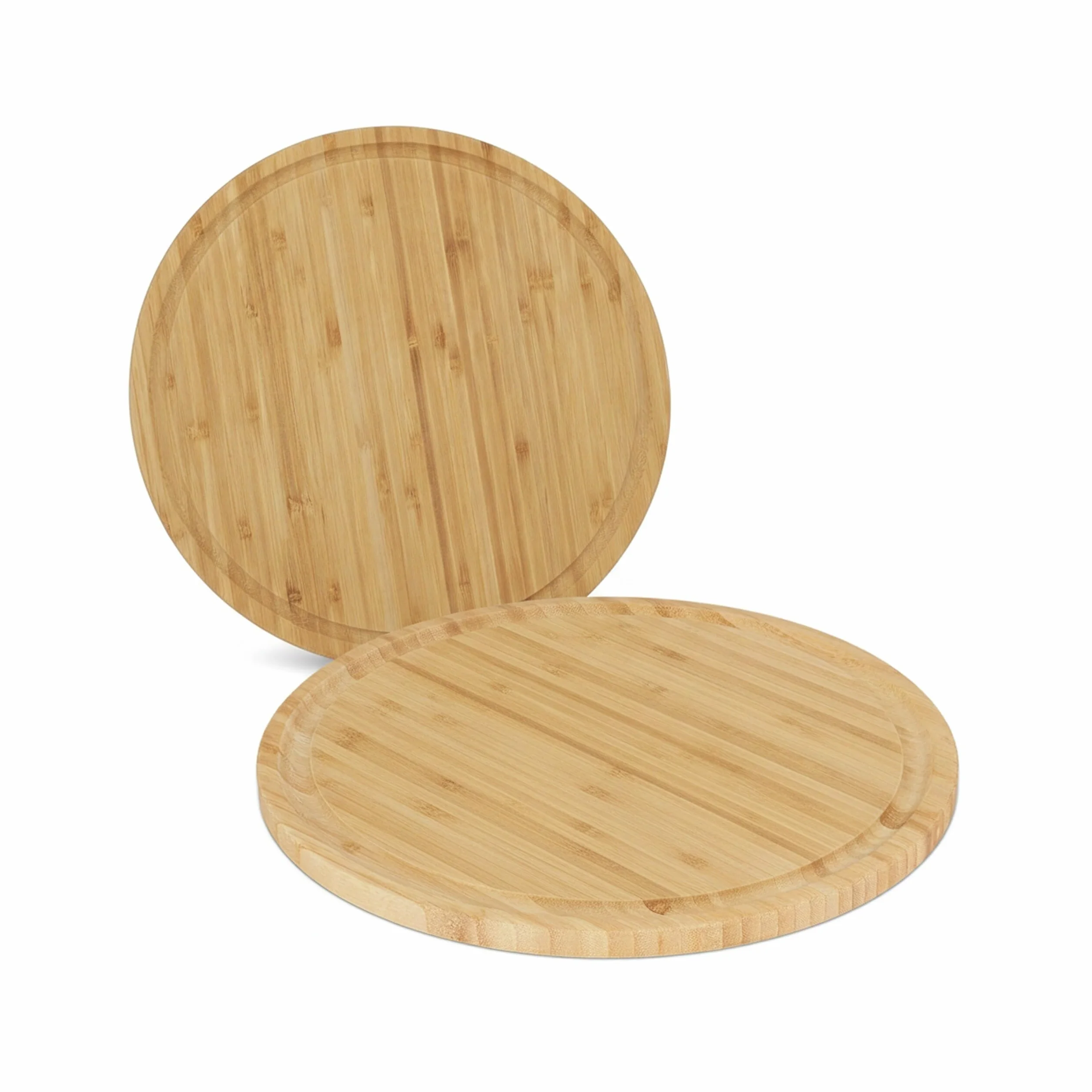 Relaxdays Talerze do pizzy zestaw 2 sztuk bambus Ø 32 cm deska do serwowania pizzy