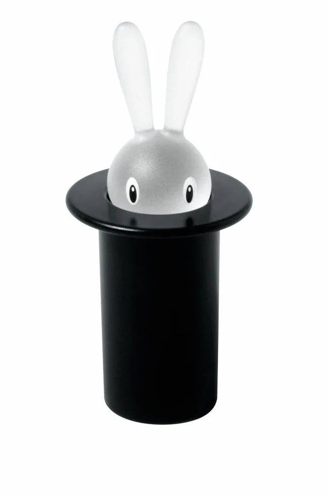Alessi Magic Bunny ASG16 B pojemnik na wykałaczki z tworzywa termoplastycznego czarny