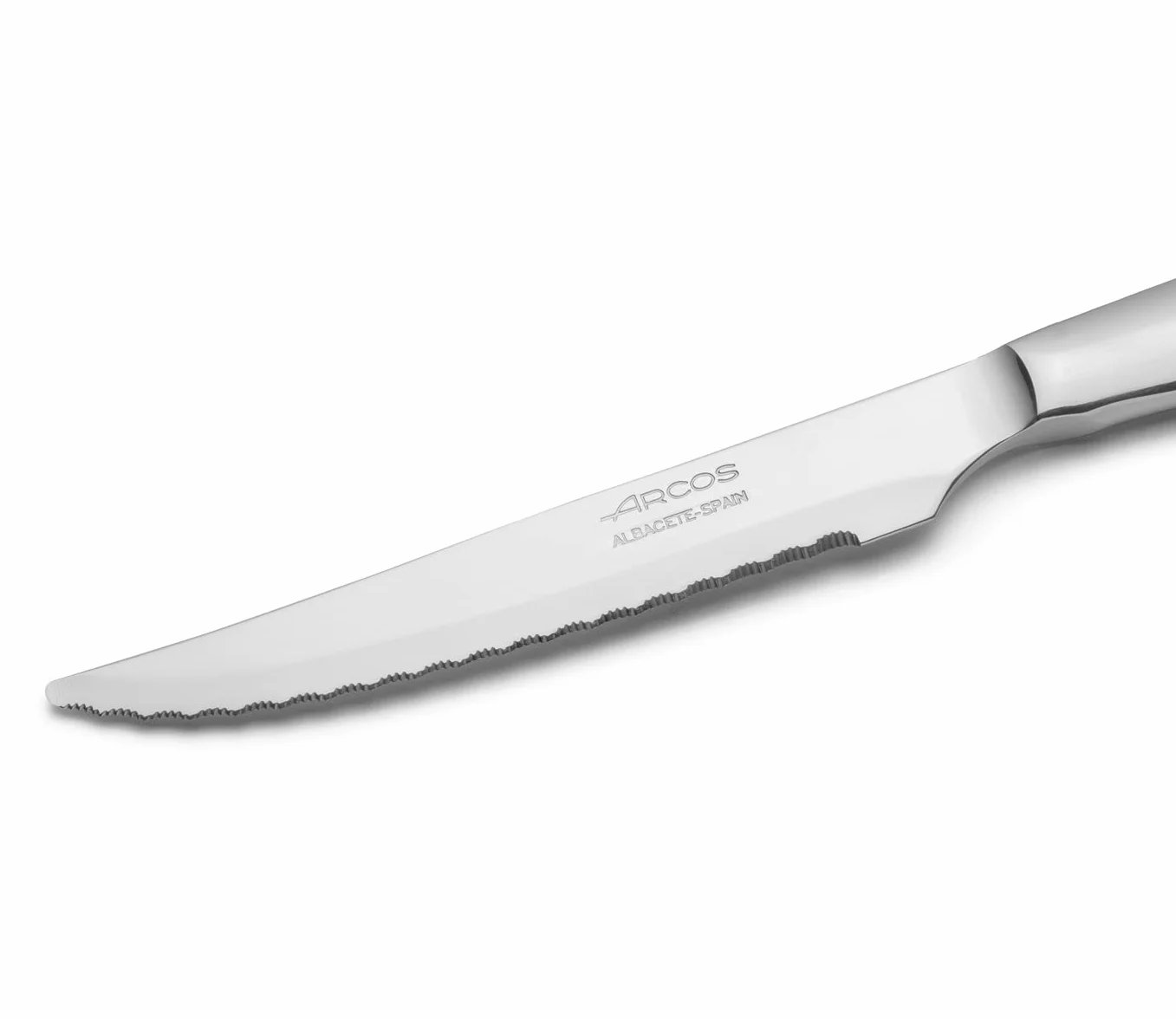 Arcos Noże stołowe, nóż do steków, jednoczęściowy, stal nierdzewna, 10 cm, kolor srebrny