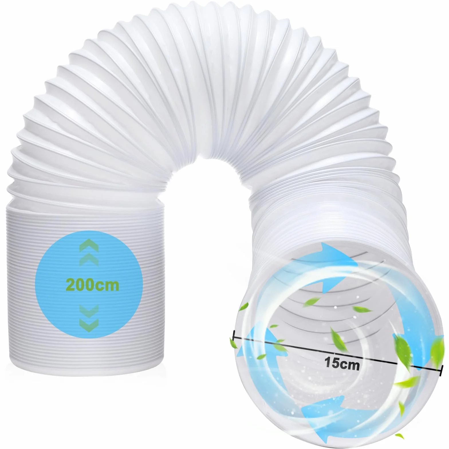 Wąż do Klimatyzacji Przenośny 150 mm 130 mm 2M Wylotowy