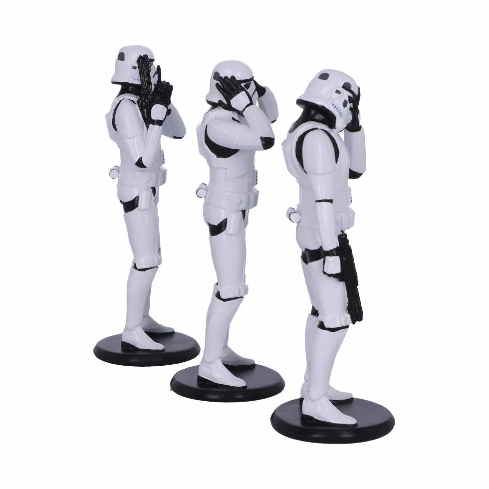 Nemesis Now Oryginalny szturmowiec trzy mądre figurki science fiction, białe, 14 cm
