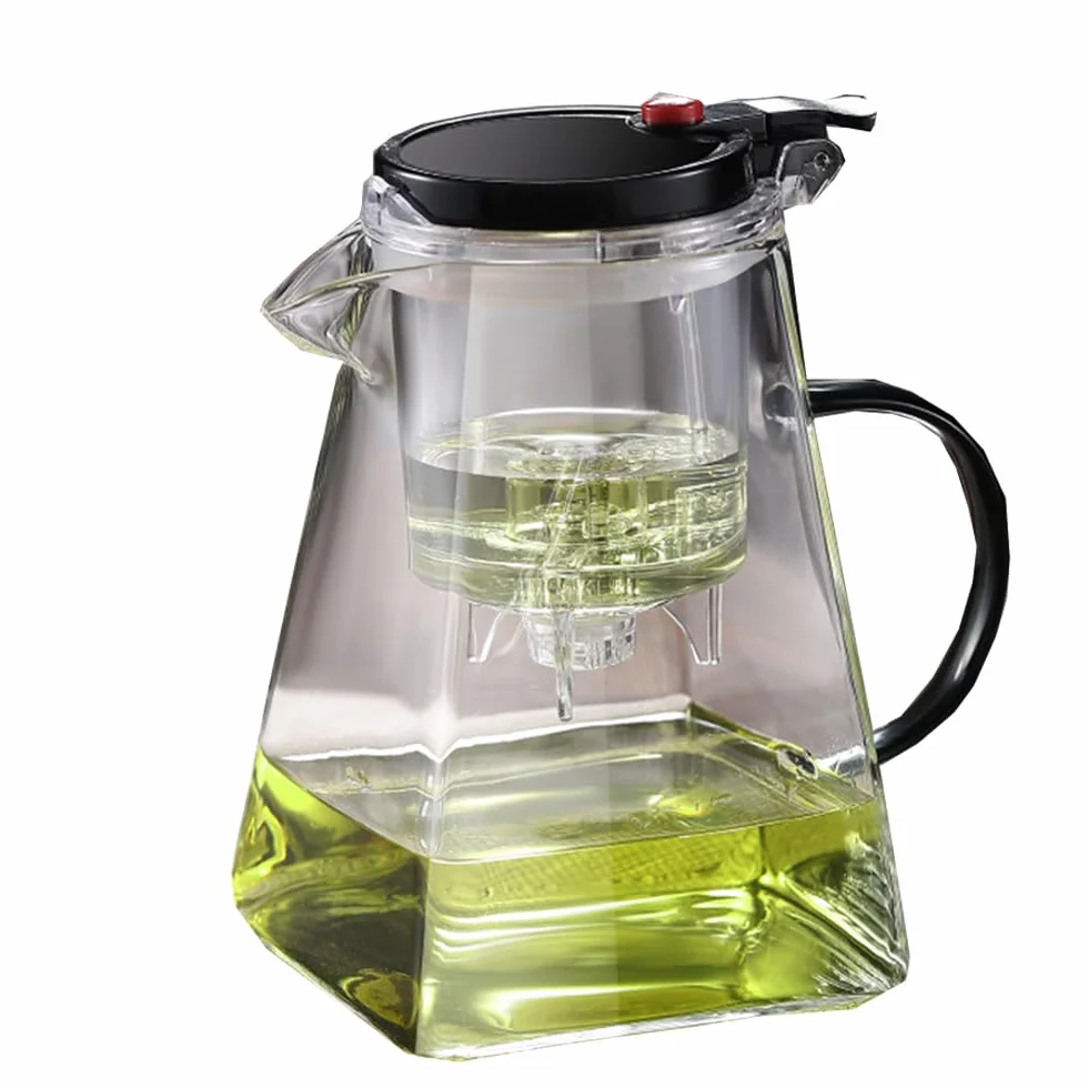 Szklany dzbanek do herbaty ze stali nierdzewnej z infuserem 1000ML Biały