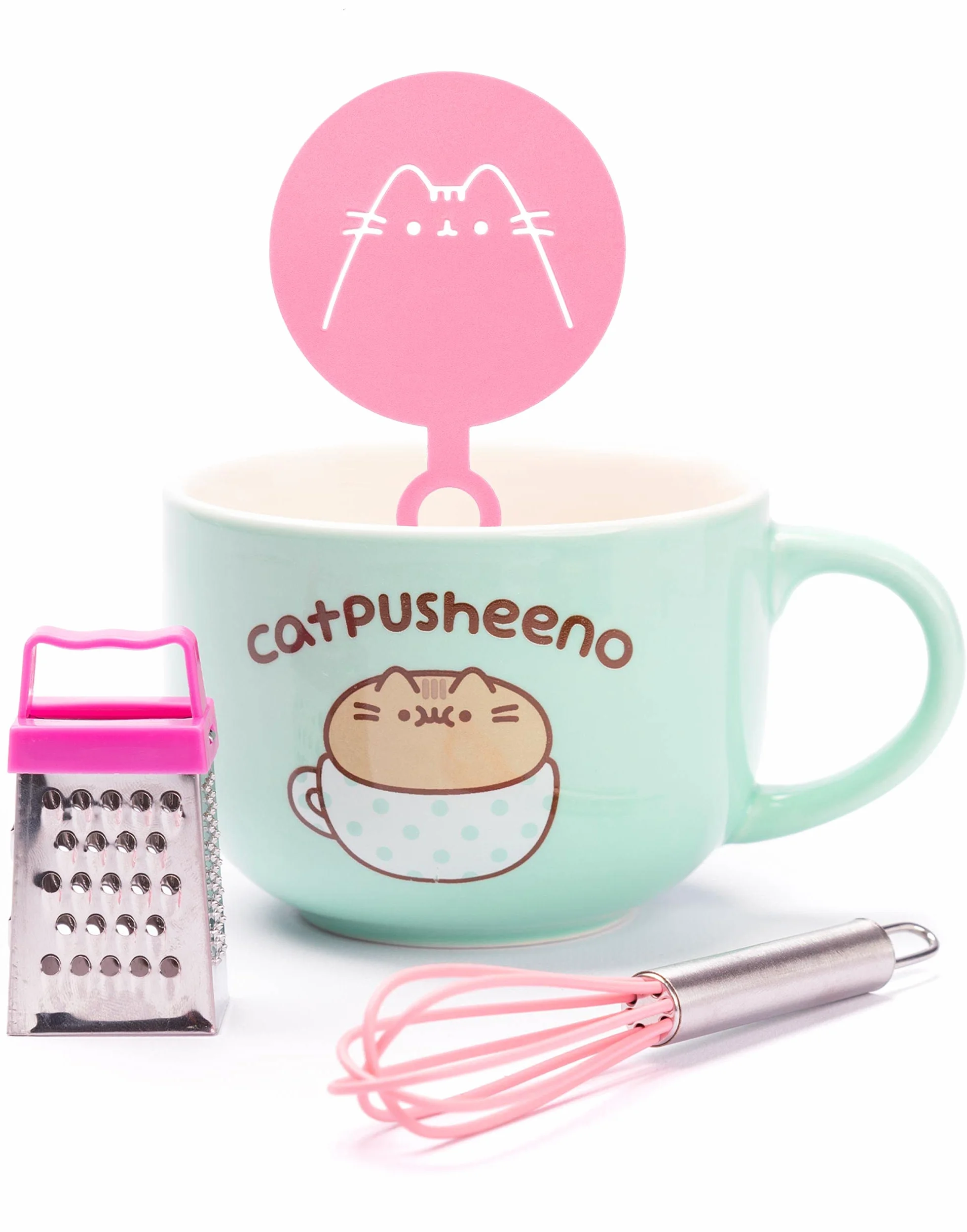 Kubek Catpusheeno Kot Pusheen Wzornik Kawa Tarka Cappuccino Zestaw Cup 17 Oz