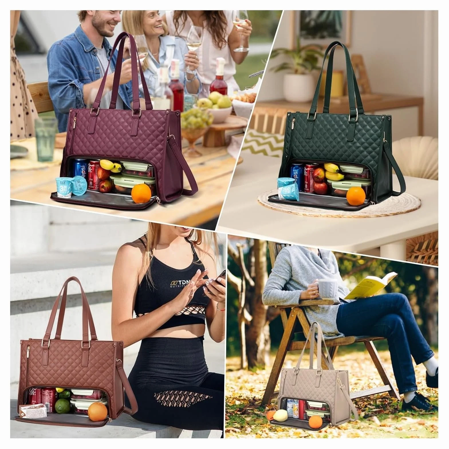 The Ultimate 2 w 1 torba na lunch typu tote combo, torba robocza w 1 torba na lunch, torba na komputer, biuro (czarna)