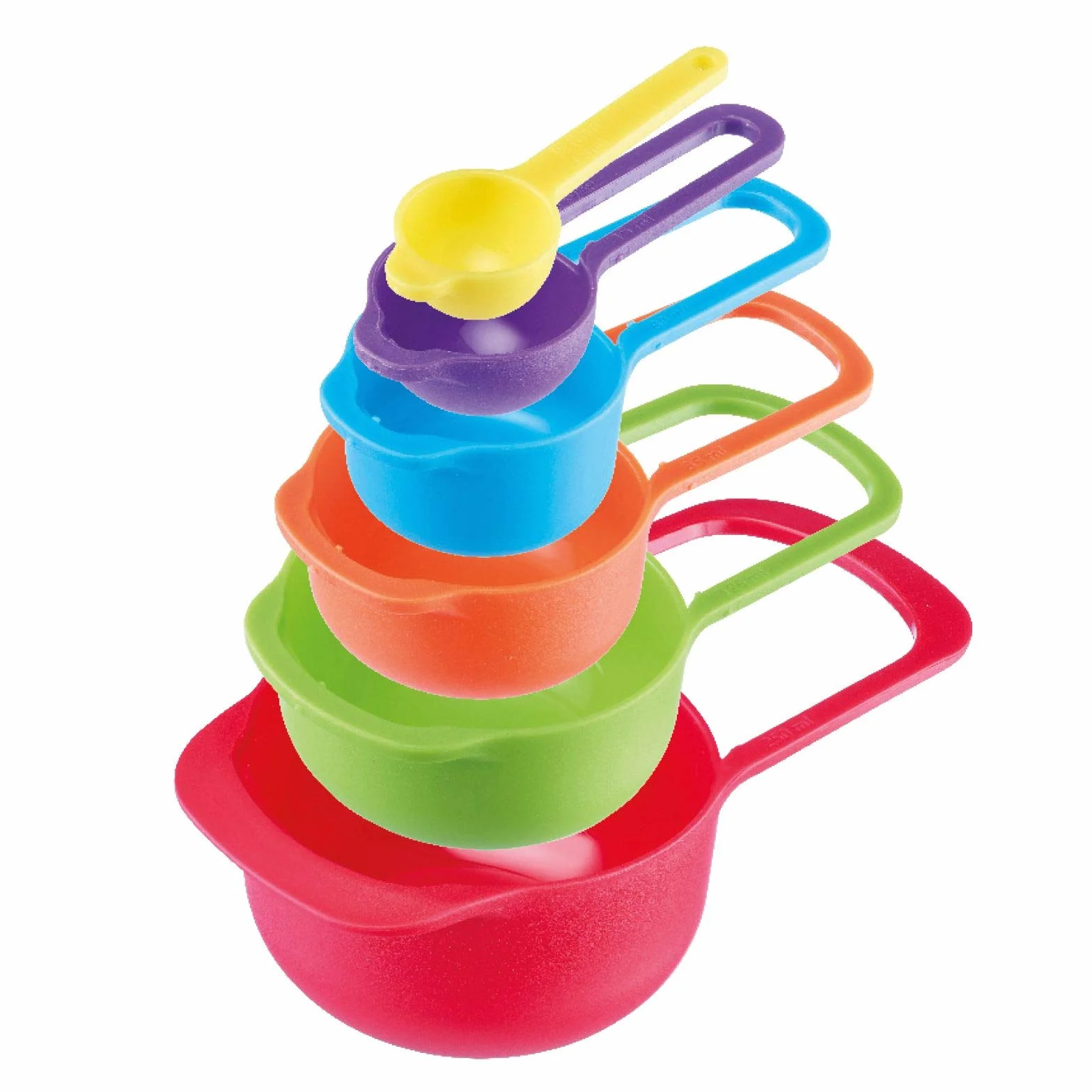 Westmark Zestaw 6 miarek kuchennych, Pojemności: 7,5/15/60/85/125/250 ml, Tworzywo sztuczne, BPA-free, Matroschka, Kolorowe, 30582270