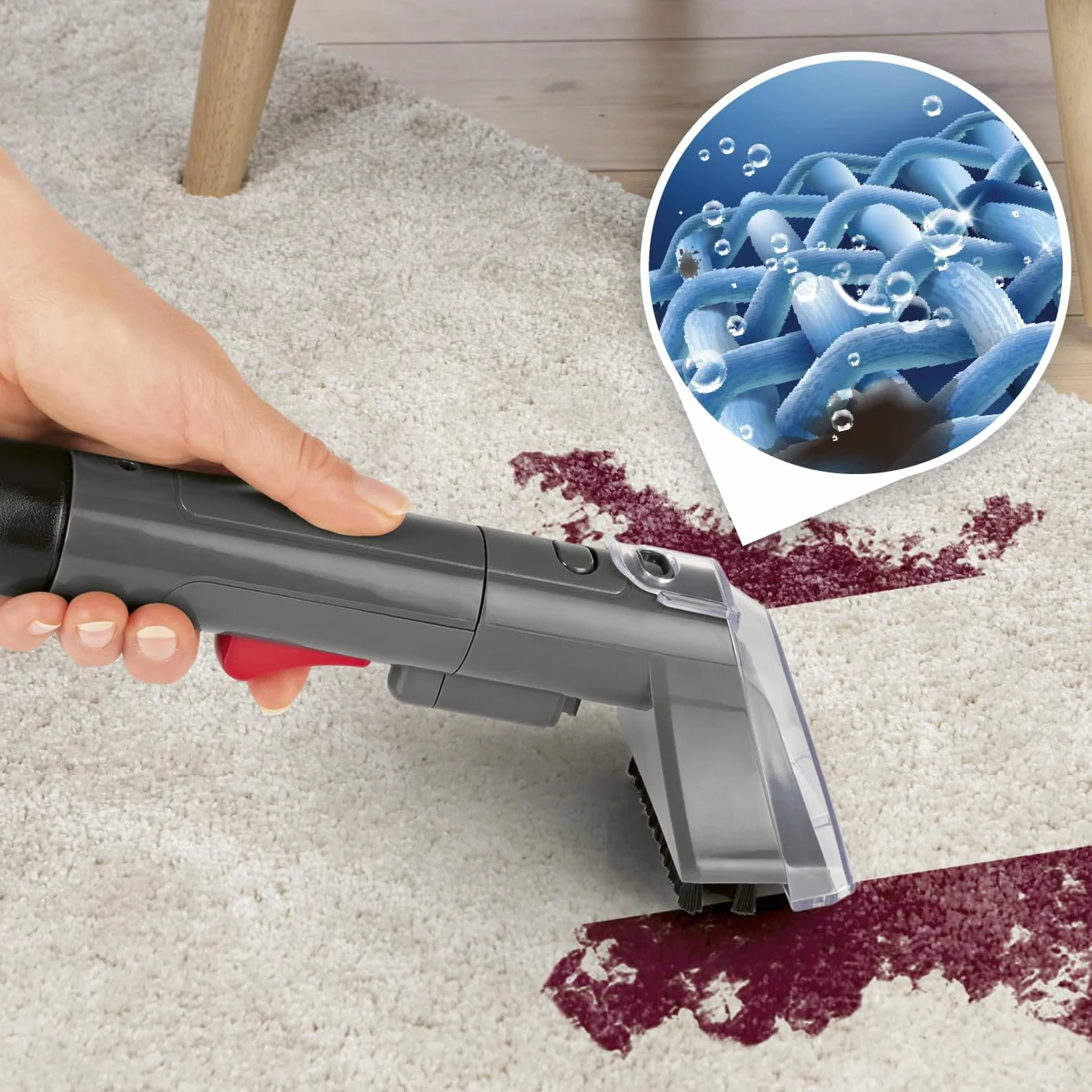 CLEANmaxx Środek do czyszczenia dywanów i tapicerki Compact Plus | odkurzacz do prania wraz z EASYmaxx środek do czyszczenia dywanów | odkurzacz na mokro i odkurzacz do prania, nadaje się do sofy