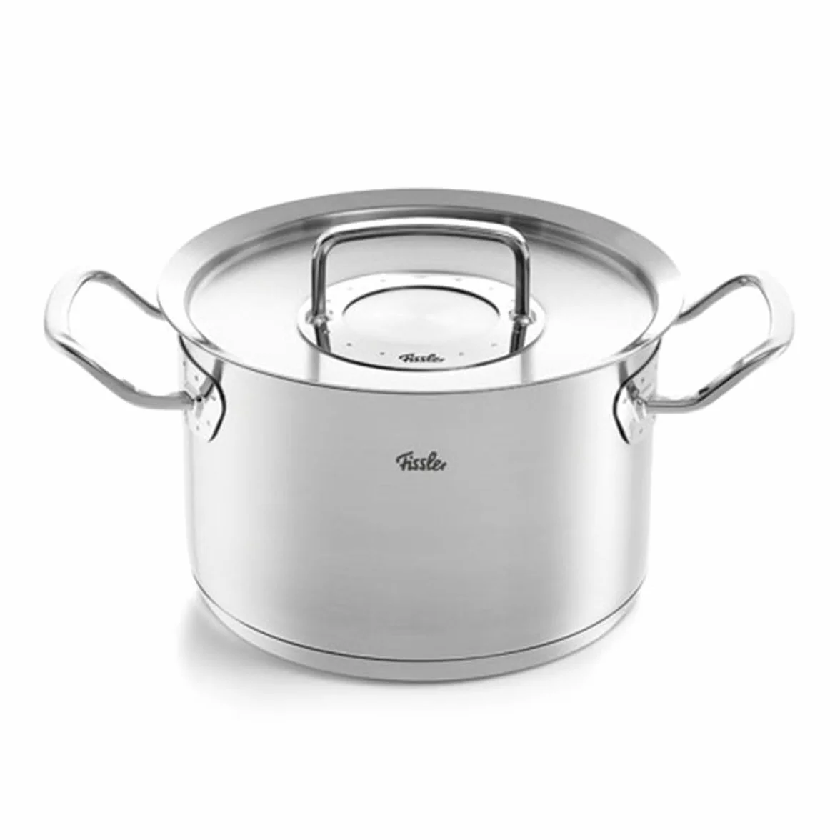 Fissler Oryginalny garnek Profi Collection/garnek do gotowania ze stali nierdzewnej (Ø 20 cm, 4 l) garnki z metalową pokrywką, skala wewnętrzna, Made in Germany - indukcja