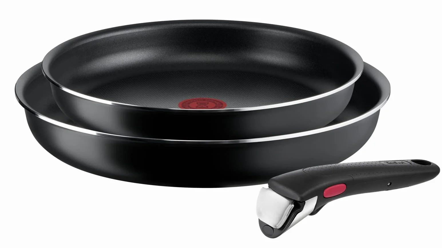 Tefal Ingenio Easy On Zestaw Patelni 3-Częściowy, Czarny, Ø 24 cm/Ø 28 cm