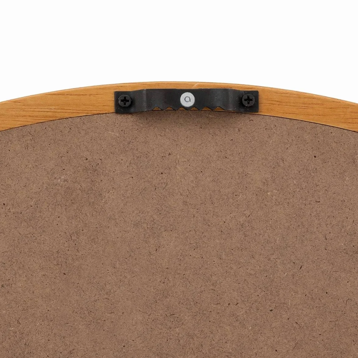 Atmosphera Kim Wood okrągłe lustro d55cm