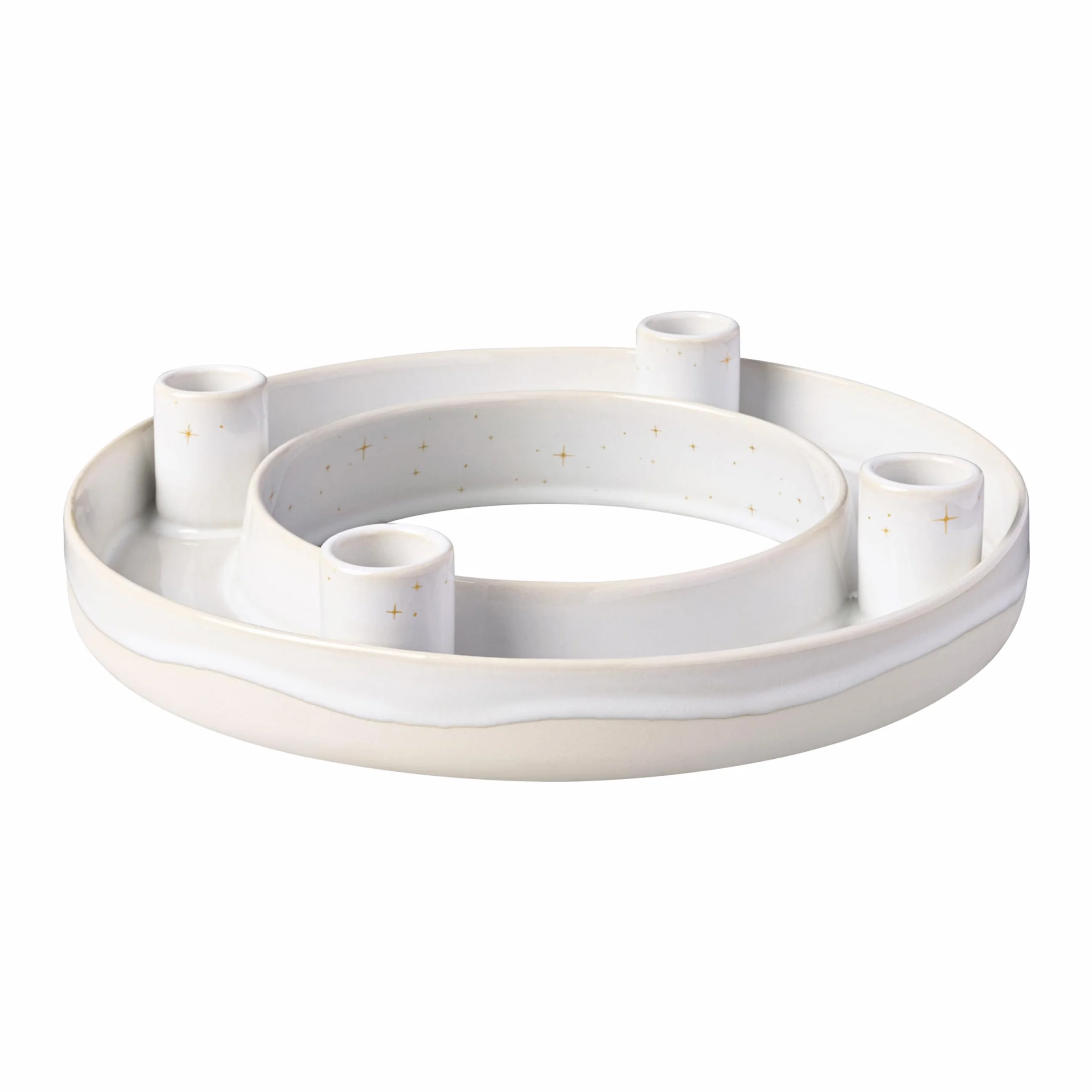 like. by Villeroy & Boch – wieniec adwentowy Winter Glow, dekoracja świąteczna z porcelany Premium