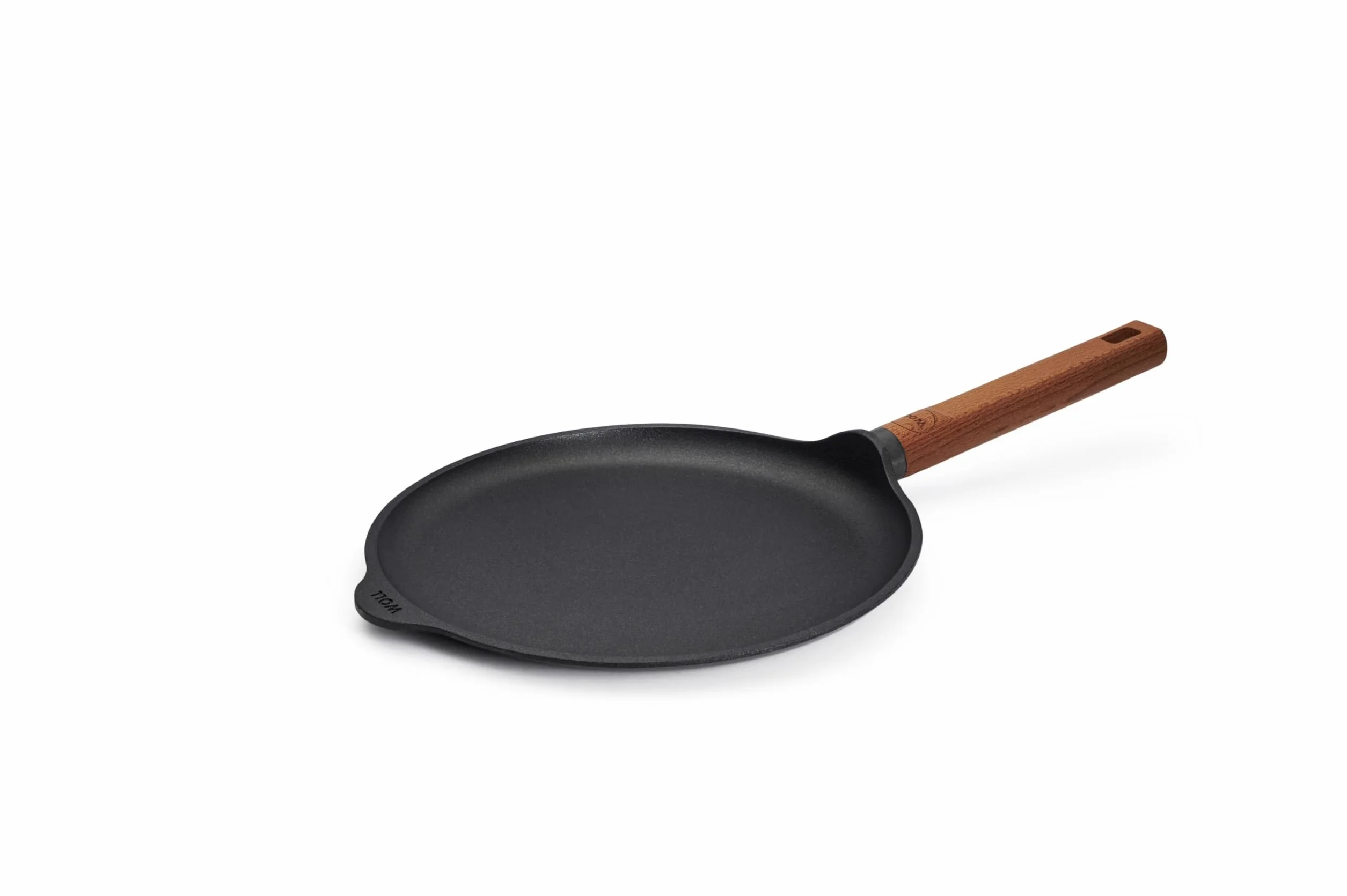 Woll Eco Logic QXR Patelnia do naleśników – indukcyjna, Ø 26 cm, z wytrzymałym, wytrzymałym drewnianym trzonkiem – nadaje się do wszystkich rodzajów kuchenek, nie zawiera PFAS, powłoka