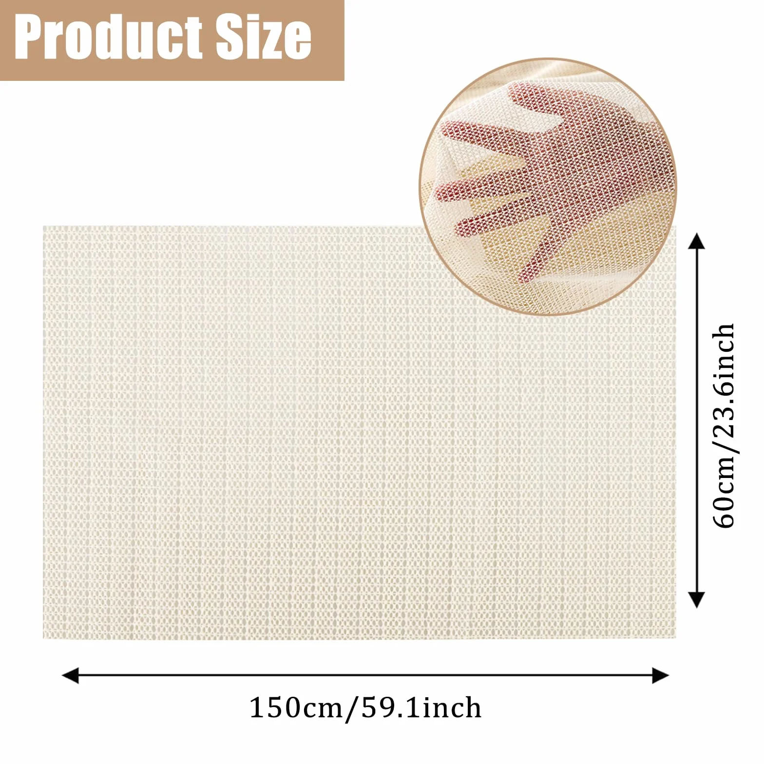 Antypoślizgowa podkładka pod dywan z PVC 200 x 300 cm mata do dywanów