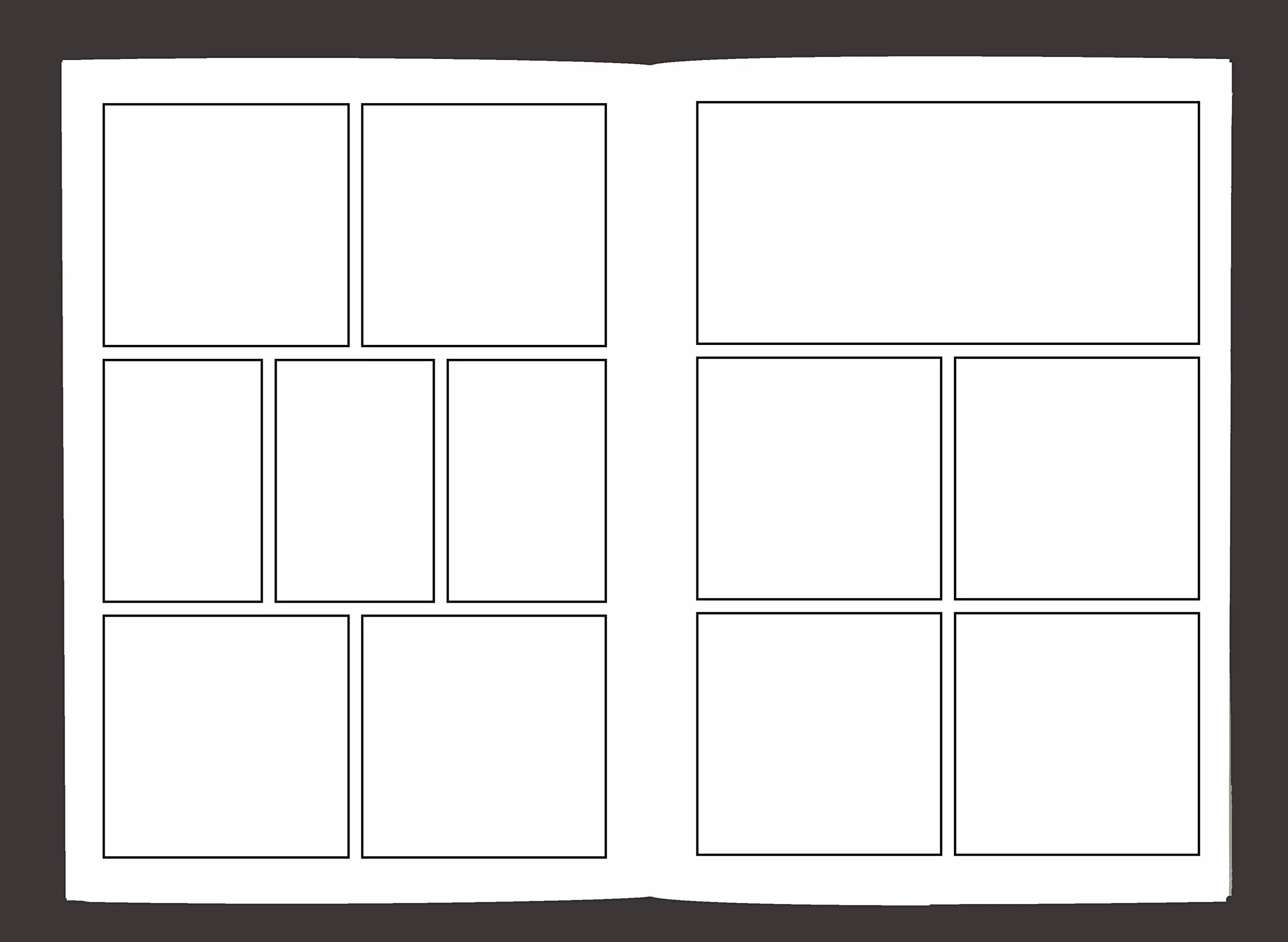Blank Comic Book: Variety of Templates, 2-9 panel layouts, draw your own Comics