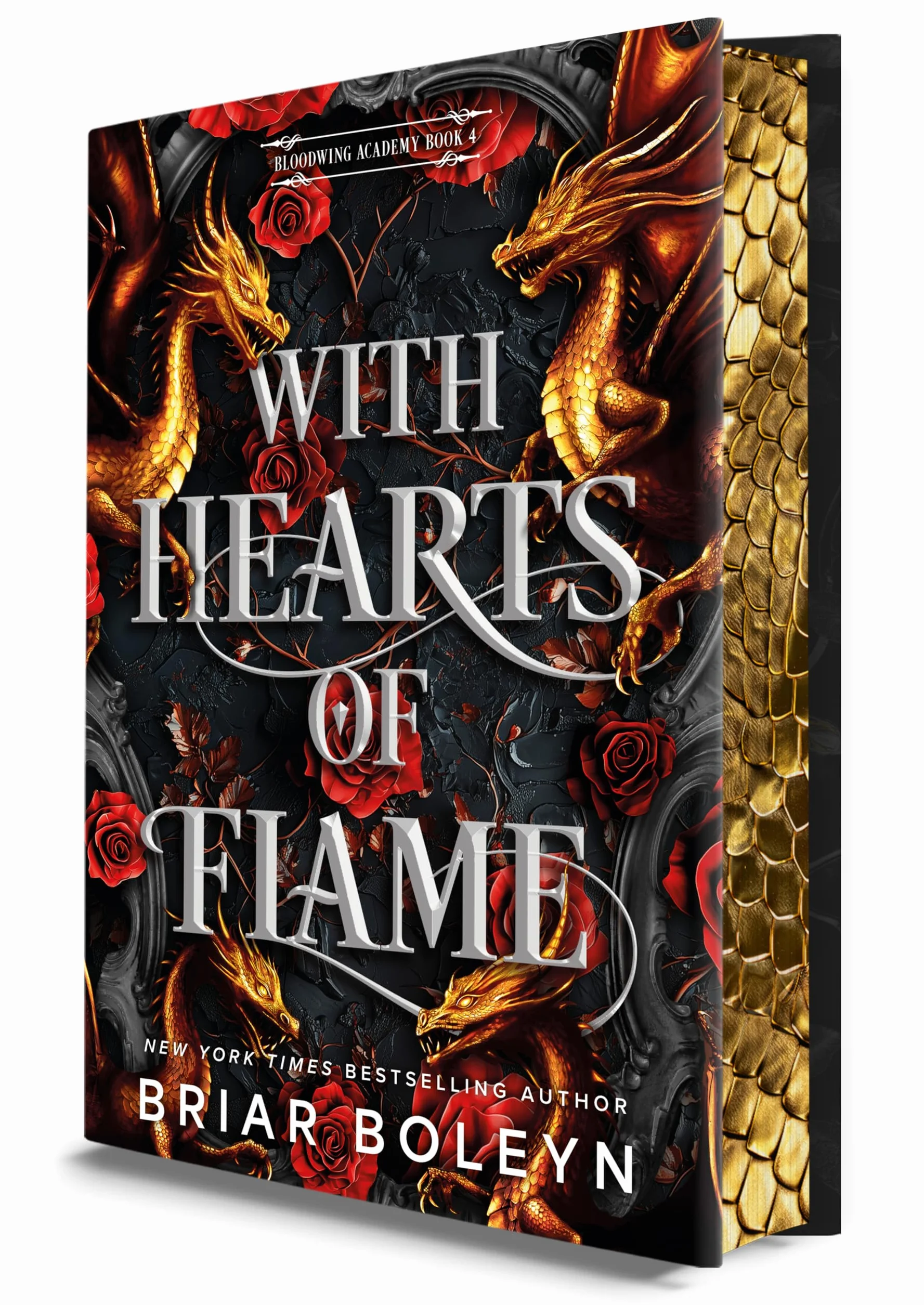 With Hearts of Flame (Deluxe Limited Edition): A Dark Academia Romantasy Novel of Vampires and Dragons Featuring Stenciled Edges and Illustrated Endpapers: 4