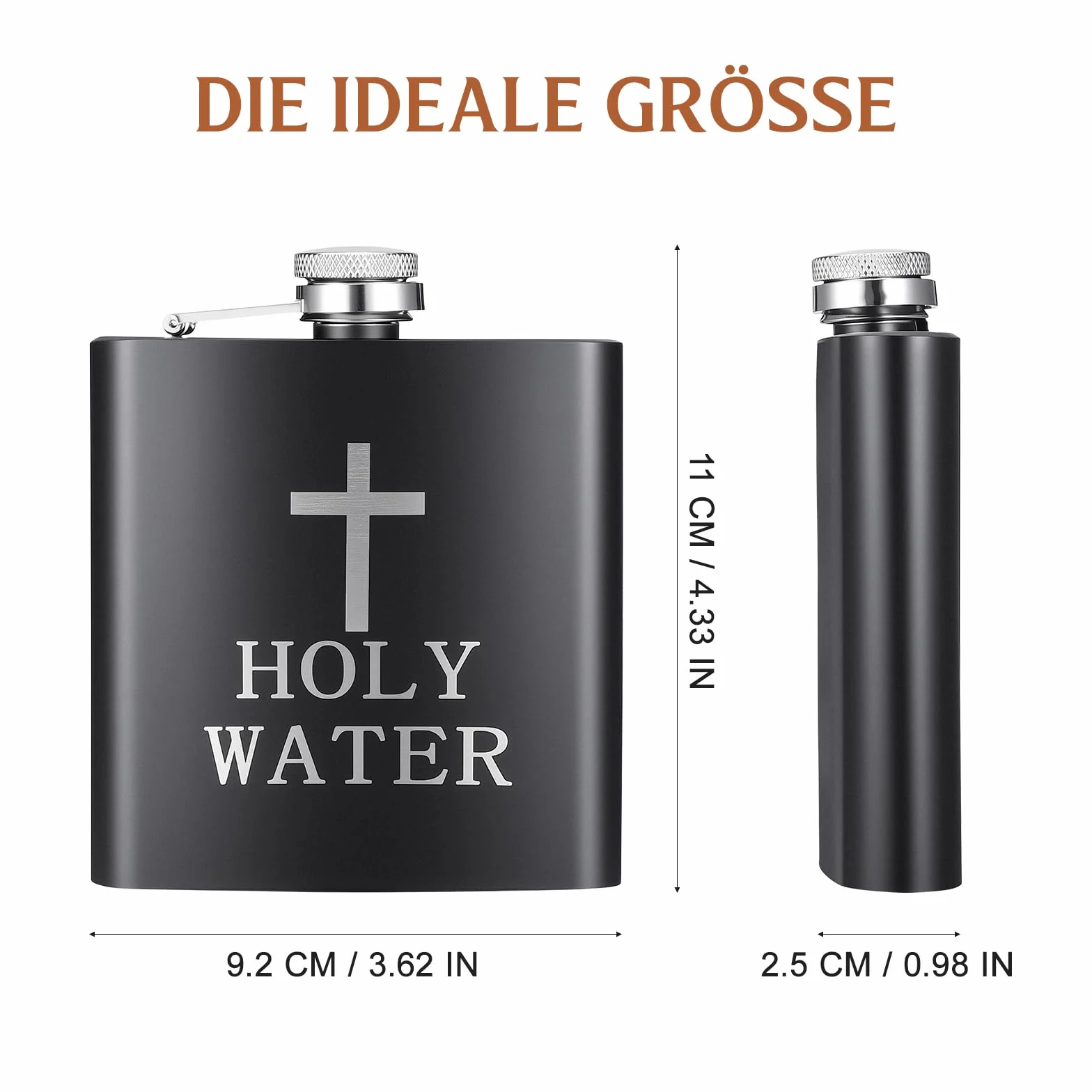 PRETYZOOM Butelka na Wino ze Stali Nierdzewnej - Hip Flask do Whisky, Zabawna dla Mężczyzn, Przenośna na Alkohol, Artykuły Ślubne, Napoje Krzyżowe