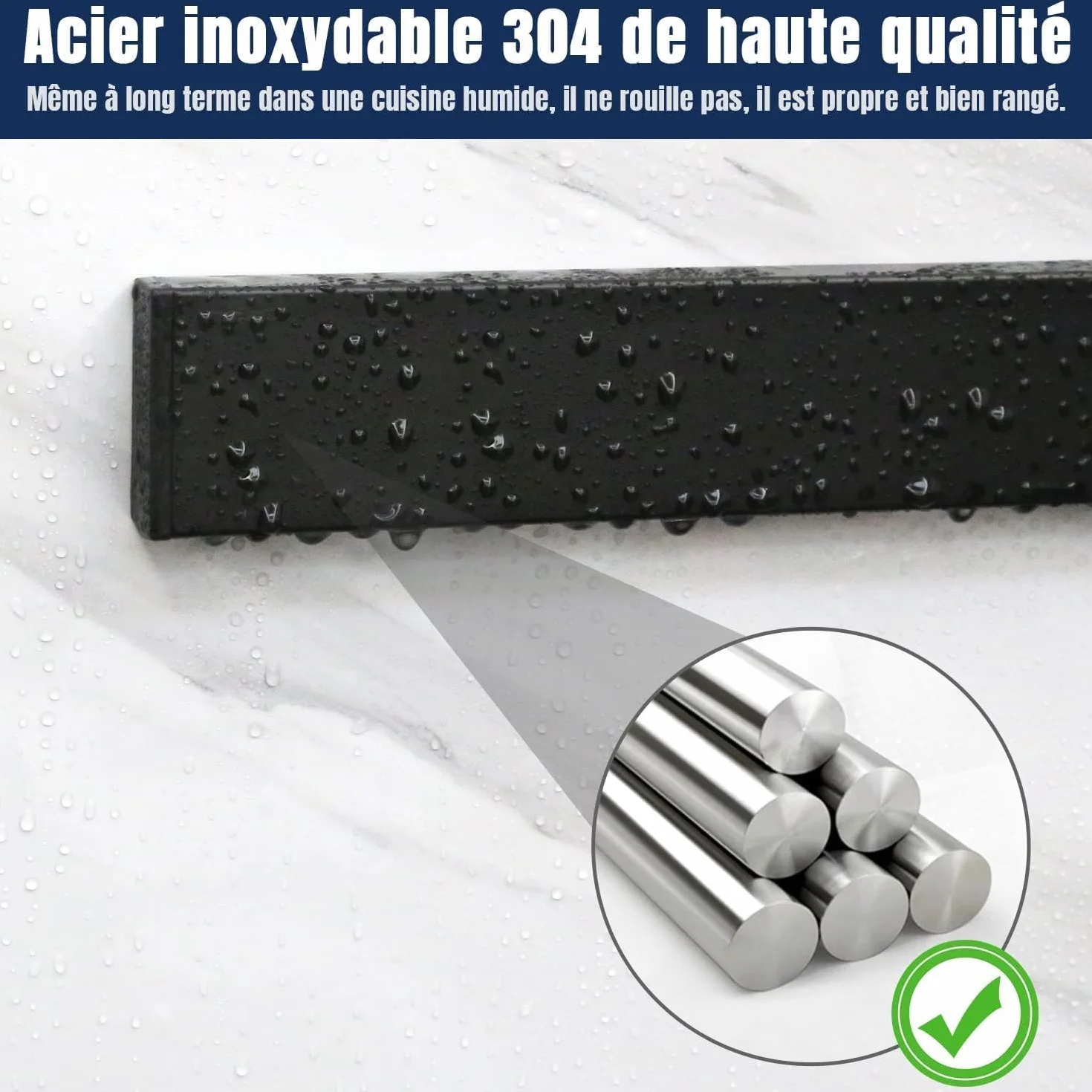 Dmore Listwa magnetyczna 30 cm z 2 haczykami, czarny uchwyt na noże, magnetyczny bez wiercenia, mocny magnetyczny uchwyt na noże, łącznie z taśmą klejącą i śrubami do noży, przyborów i narzędzi