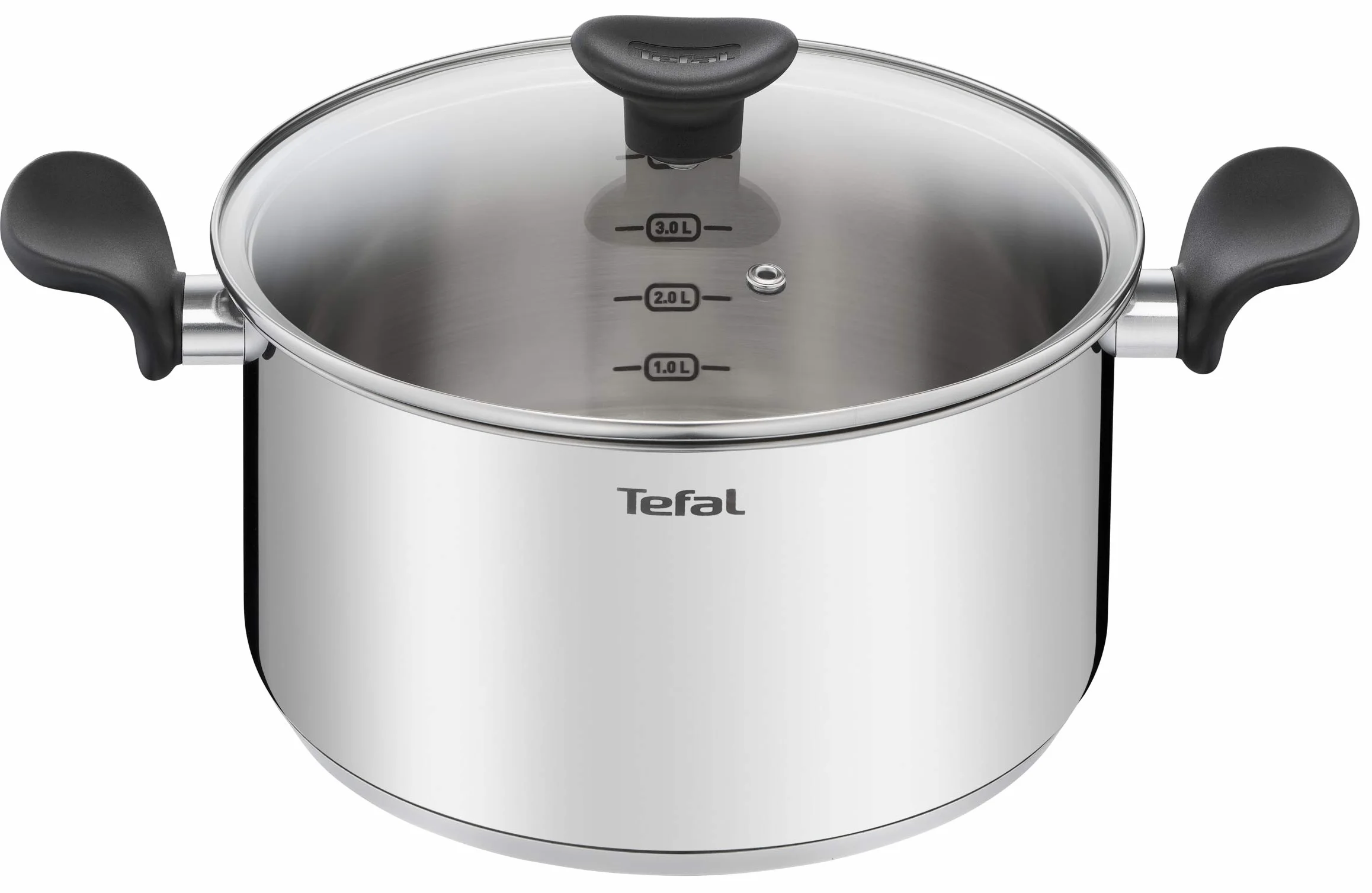 Tefal Dutch Oven 24 cm (5,3 l) + szklana pokrywka, wszystkie źródła ciepła, w tym indukcja, stal szlachetna klasy premium, E3084604