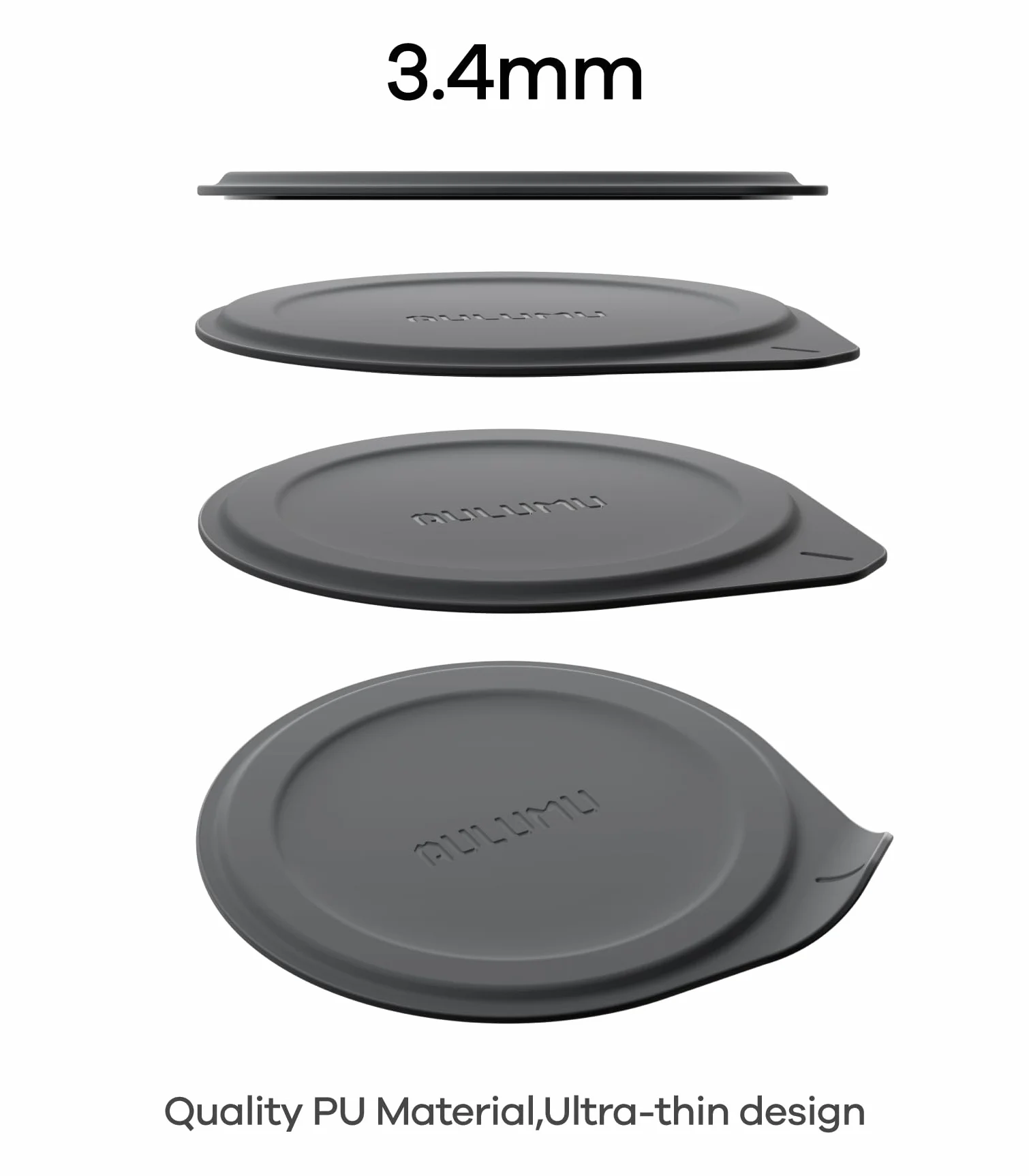 Aulumu AC01 Naklejka do MagSafe Wielofunkcyjna podkładka magnetyczna, Kompatybilna z dwustronnymi akcesoriami magnetycznymi, Wielokrotnego użytku, Do łazienek, lodówek, kuchni, ekranów itp. Szara