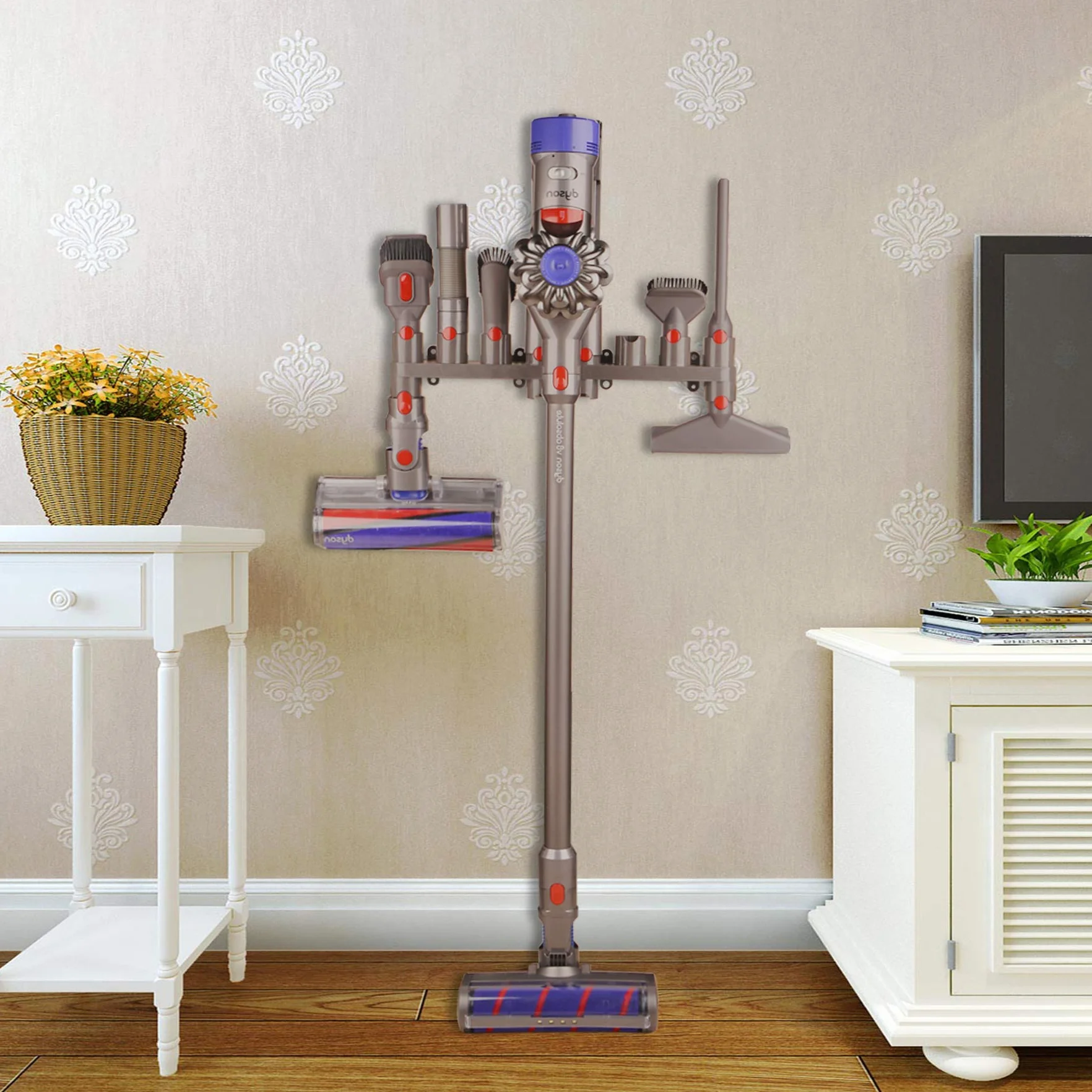 Uchwyt akcesoriów do odkurzacza Dyson V7 V8 V10 V11 SV10 SV11, 10 gniazd, 2 szt.