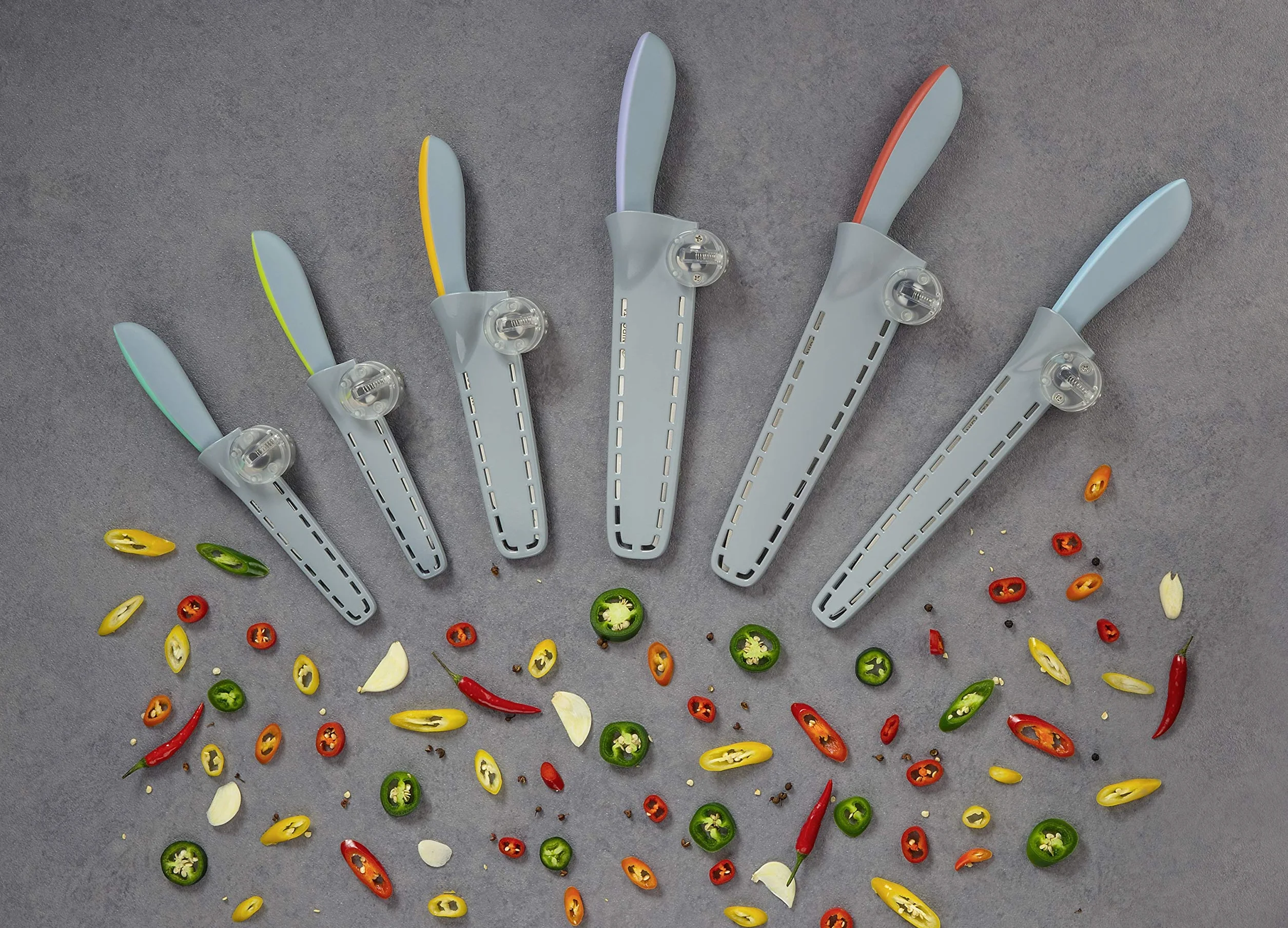 Nirosta Eversharp mały nóż Santoku kuchenny ze stali nierdzewnej Soft-Touch 13 cm